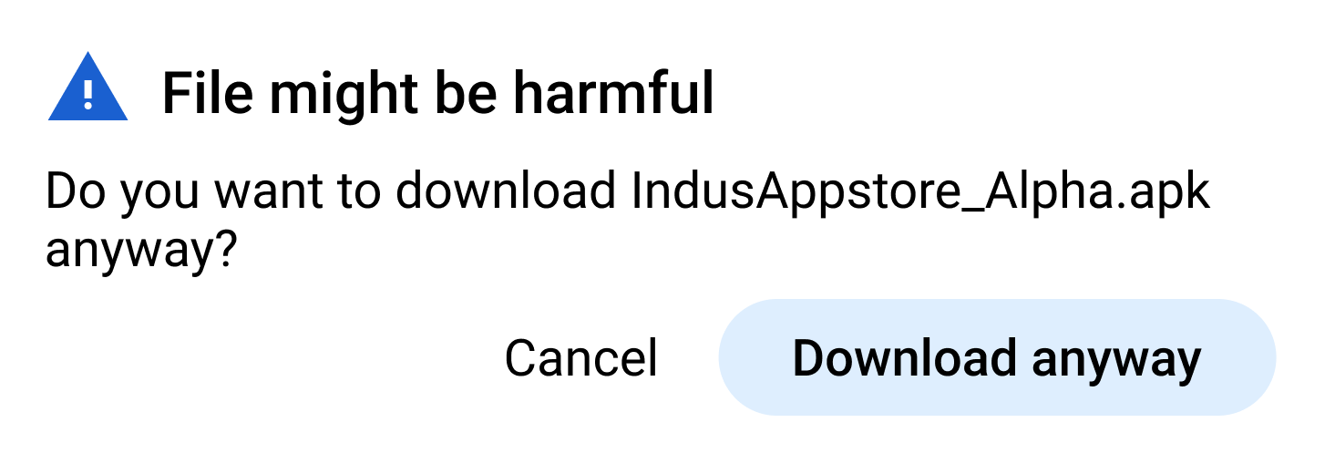 Tap on Download Anyway
