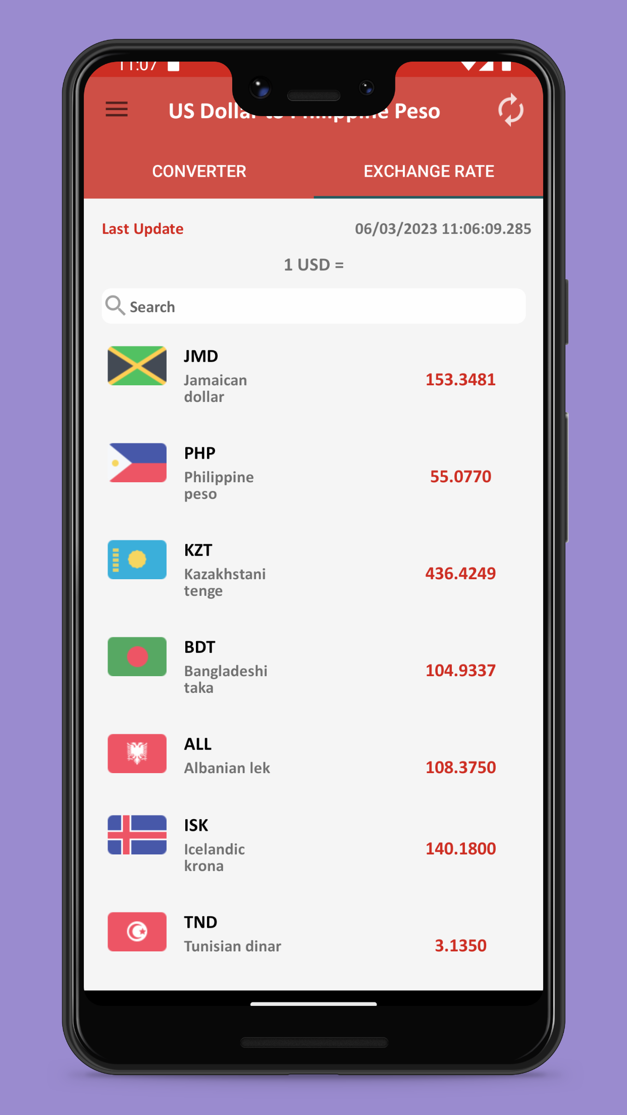 US dollar to Philippine peso | Indus Appstore | Screenshot