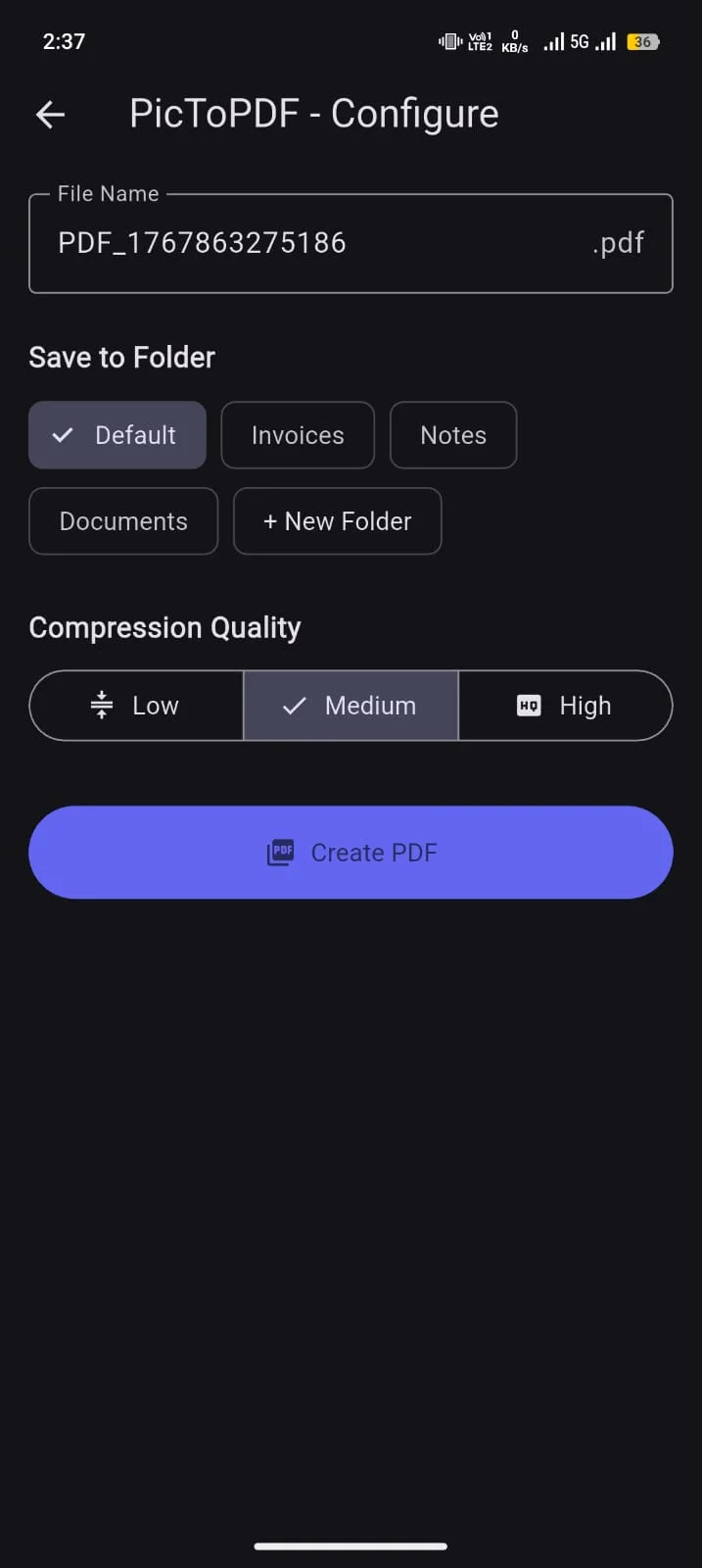 PicToPDF : convert images to high quality PDFs | Indus Appstore | Screenshot