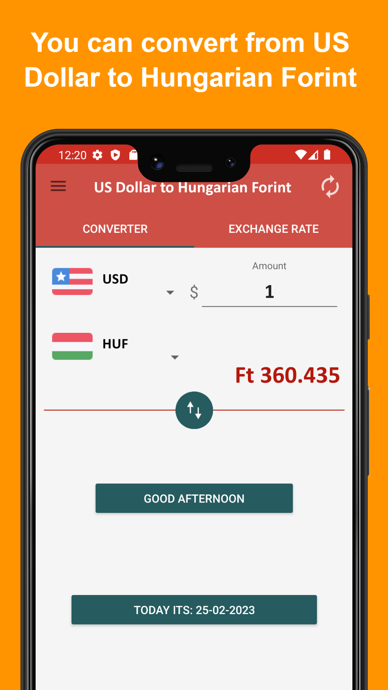 US dollar to Hungarian forint | Indus Appstore | Screenshot