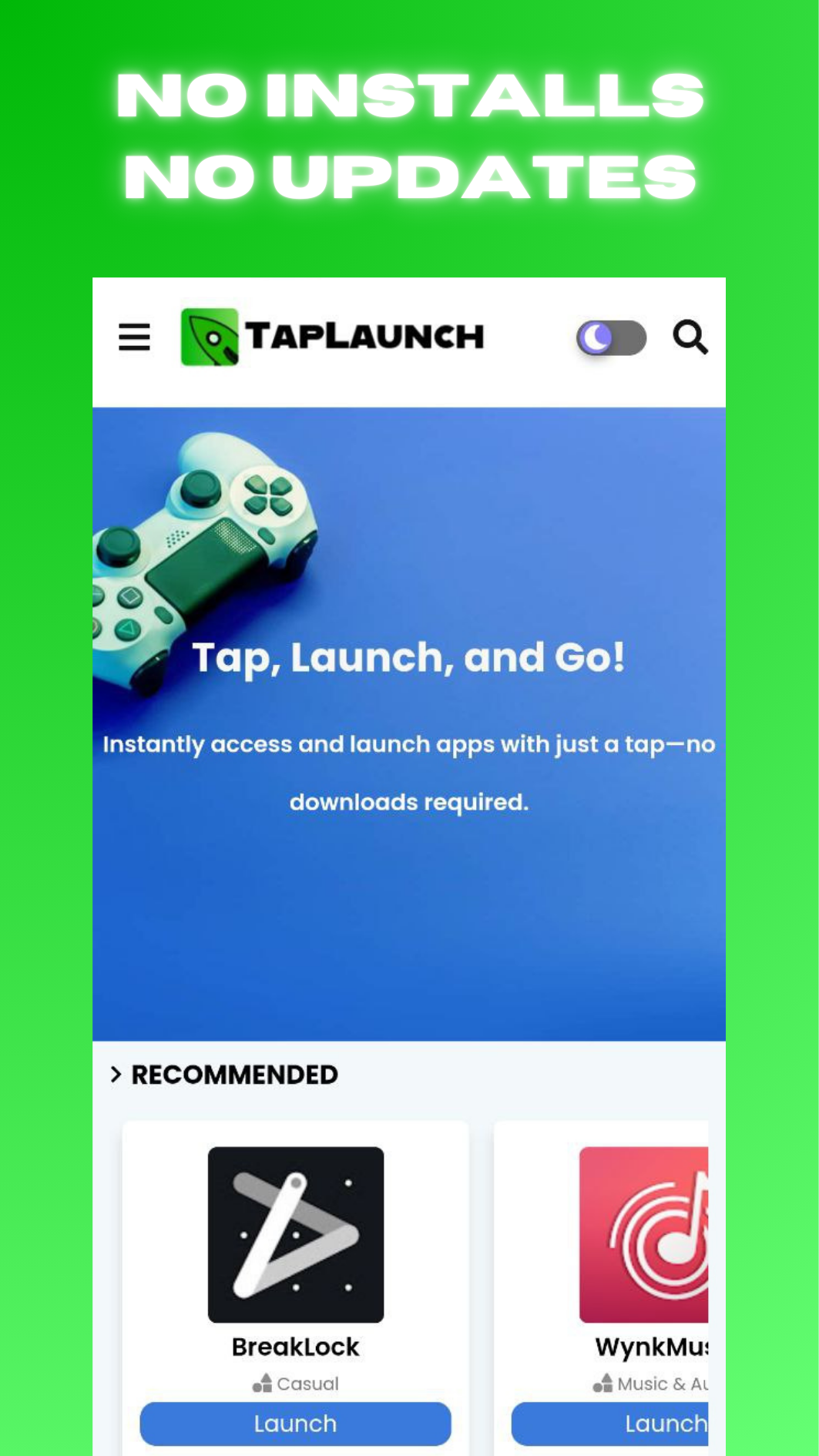 TapLaunch | Indus Appstore | Screenshot