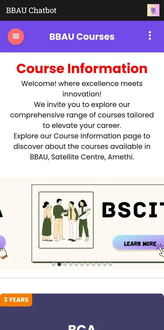 BBAU Chatbot For BScIT | Indus Appstore | Screenshot