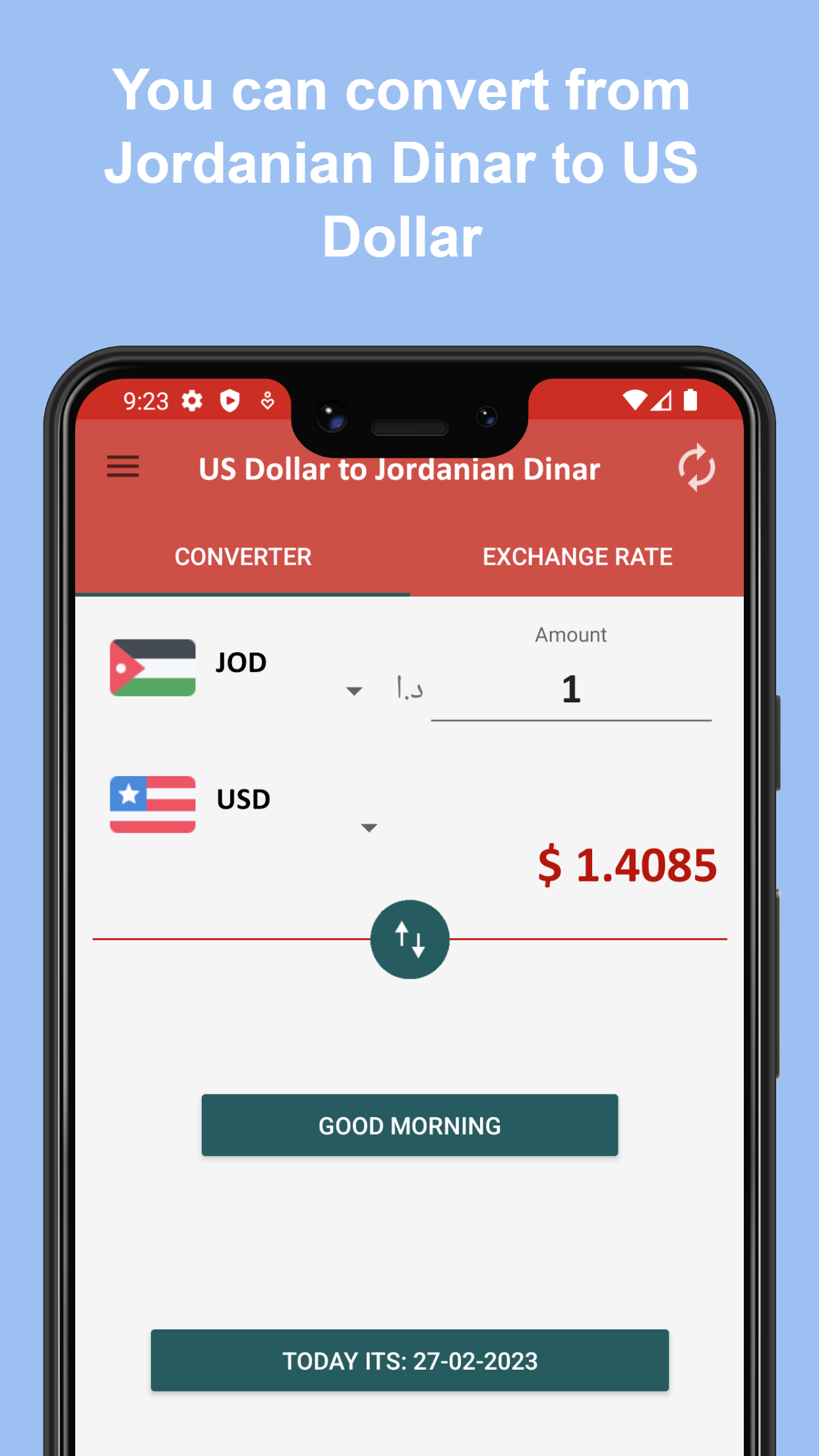 US dollar to Jordanian dinar | Indus Appstore | Screenshot