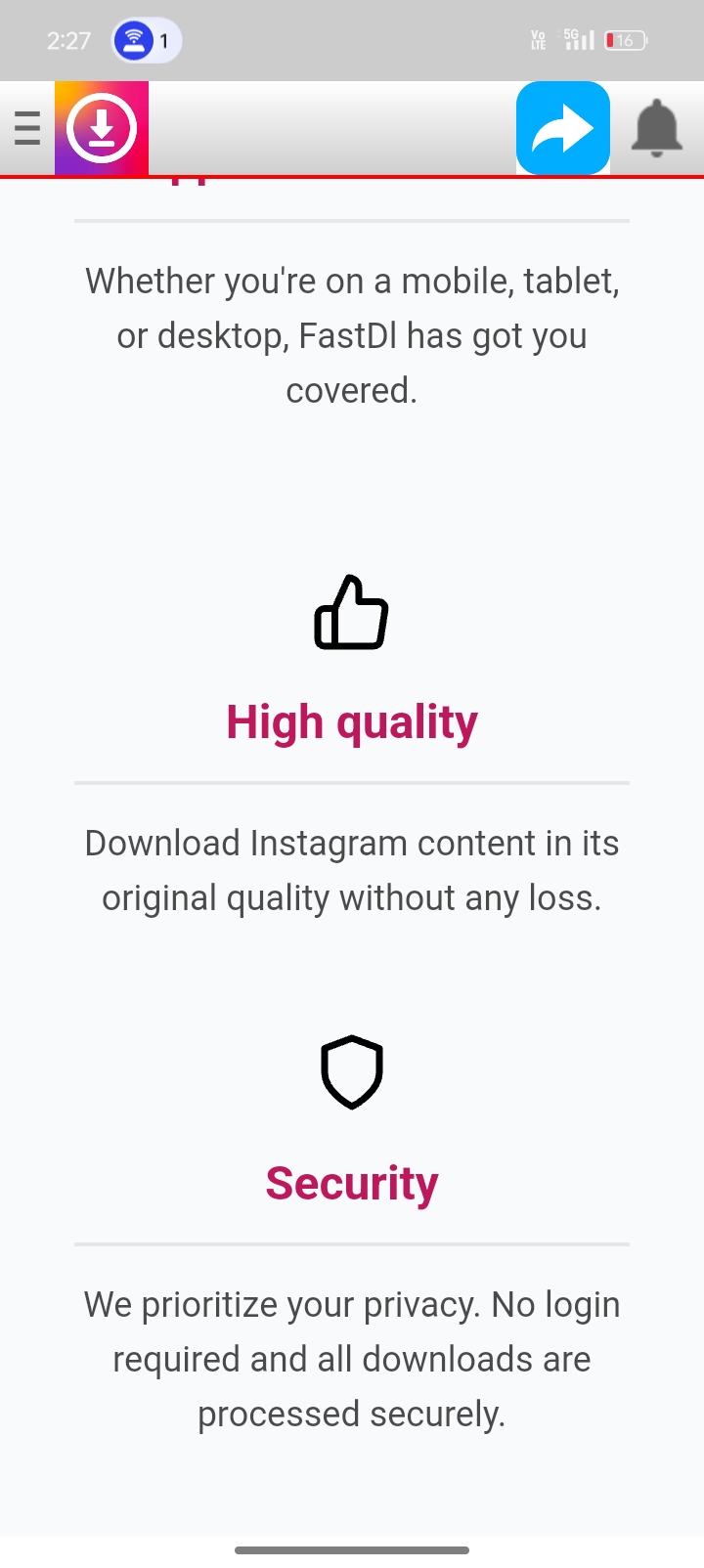 Video downloader Insta Vid | Indus Appstore | Screenshot