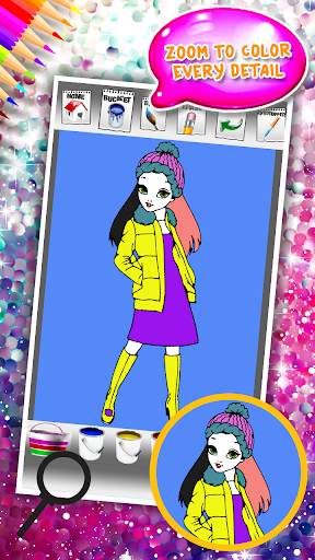 Girls Fashion Coloring Book | Indus Appstore | Screenshot