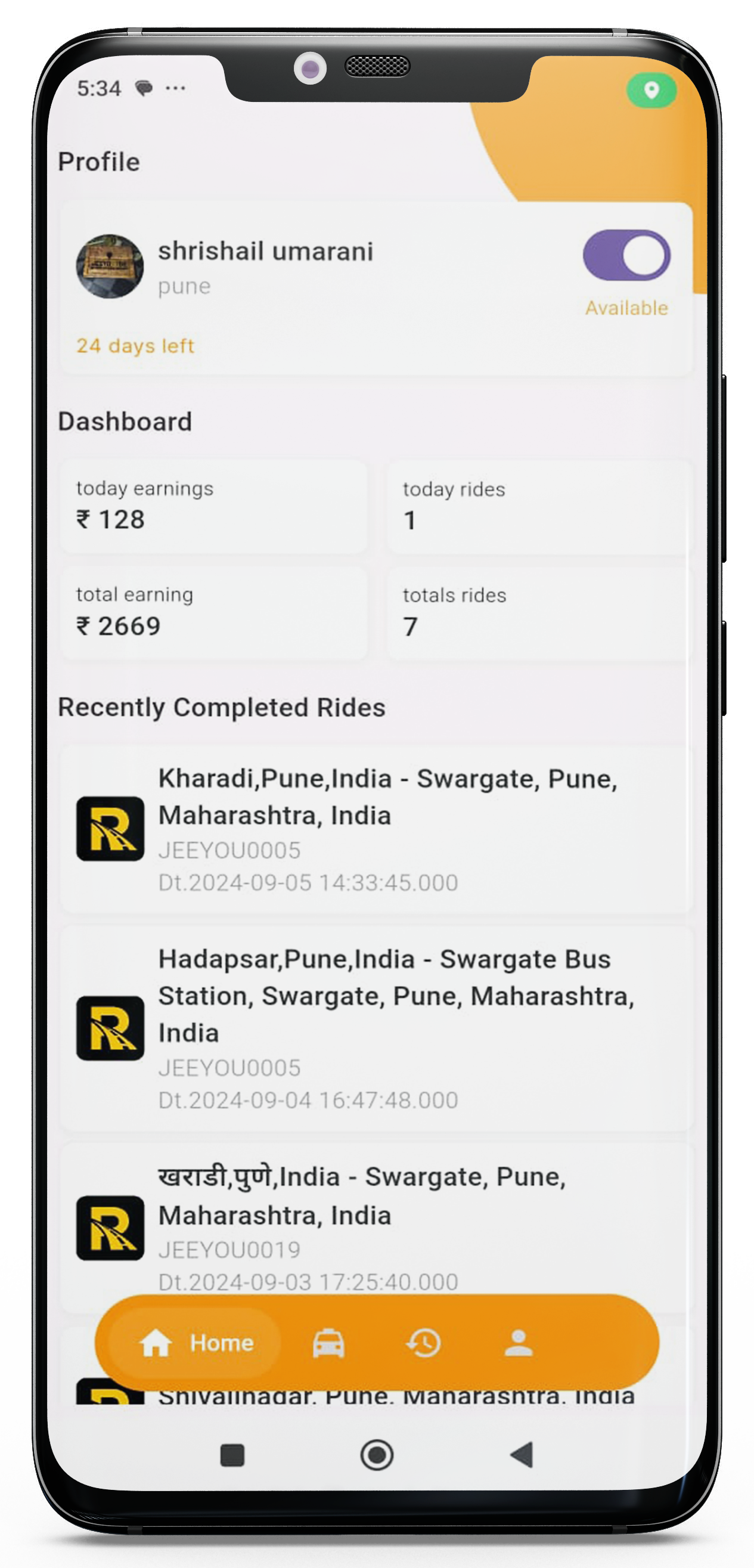 JEEYORIDE DRIVER | Indus Appstore | Screenshot