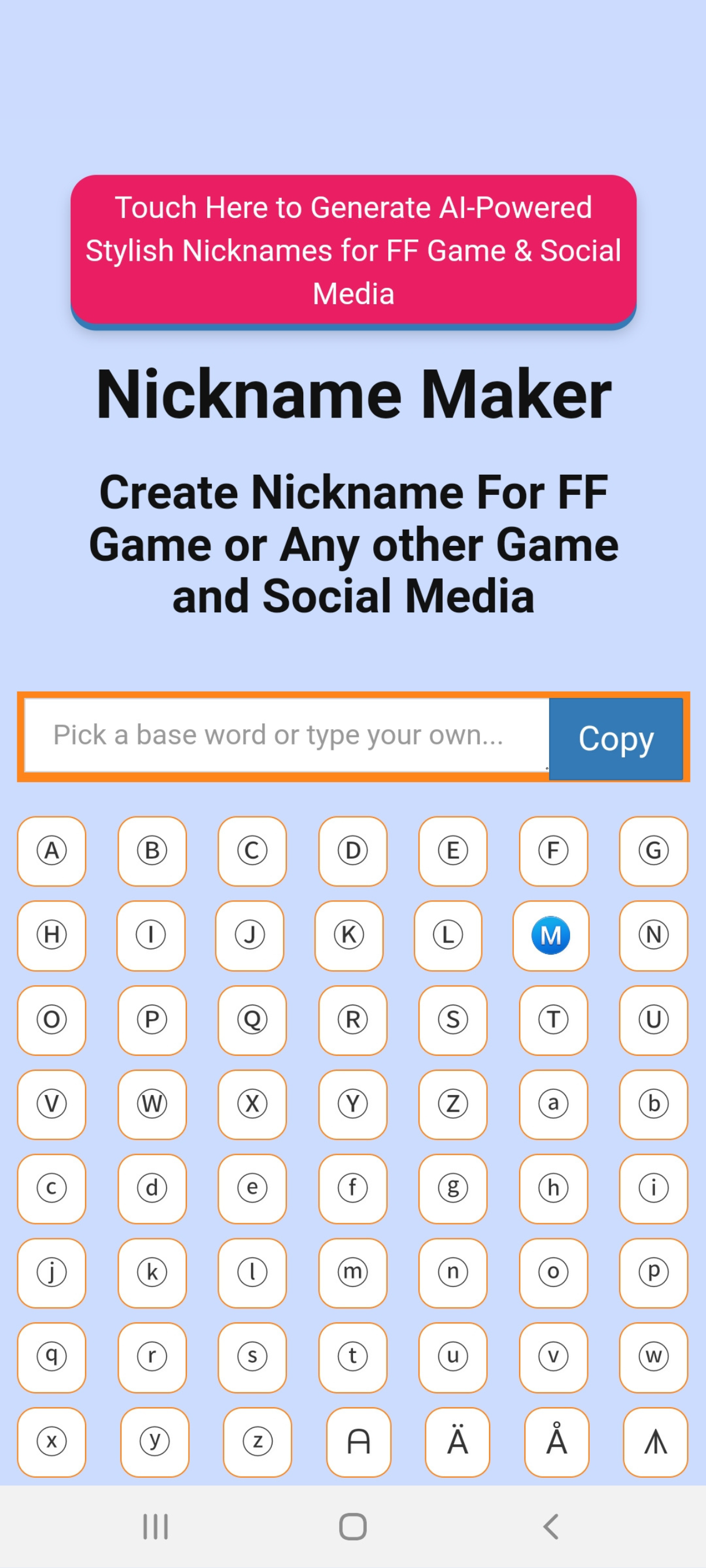 Nickname Generator - Stylish FF Name | Indus Appstore | Screenshot