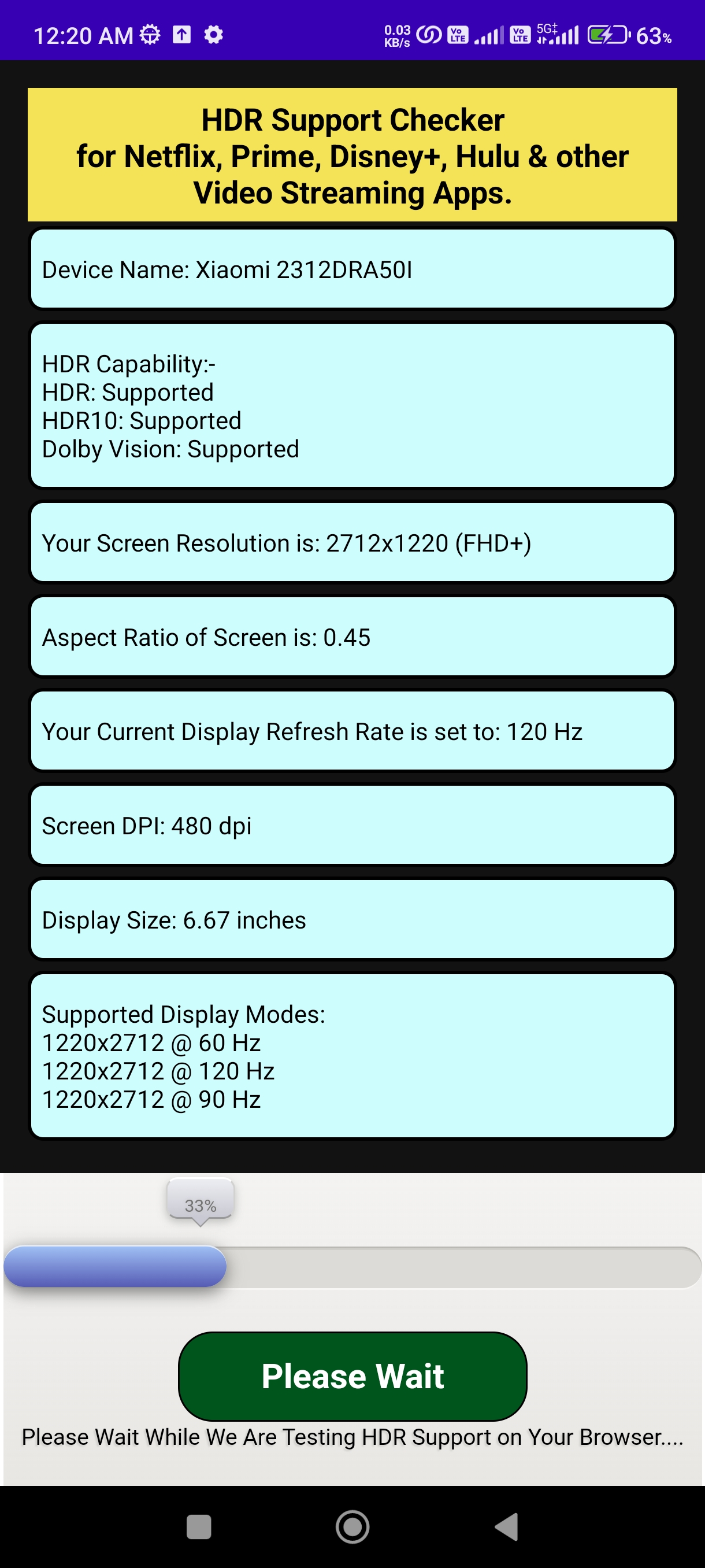 HDR Support Checker | Indus Appstore | Screenshot