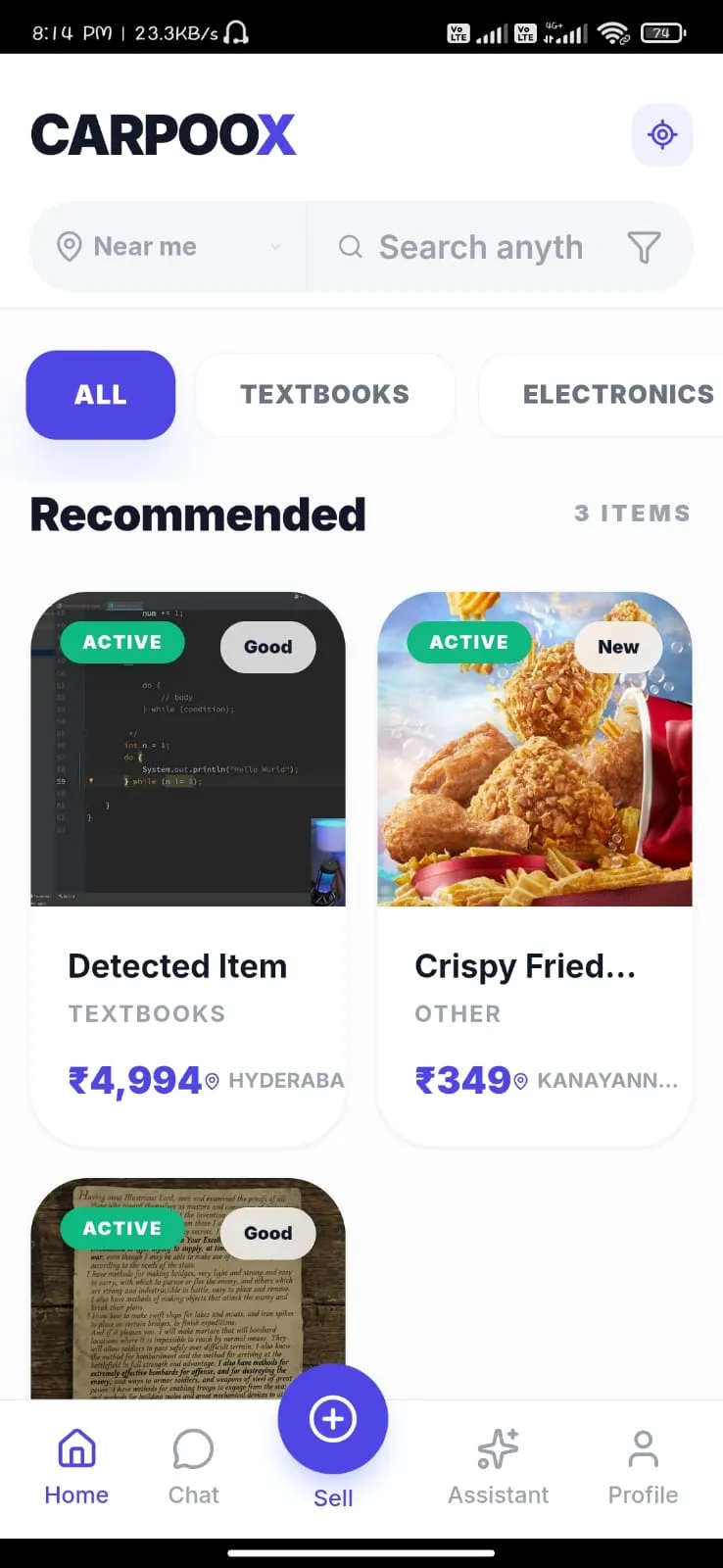 CarpooX - Local Marketplace to Buy & Sell Nearby | Indus Appstore | Screenshot