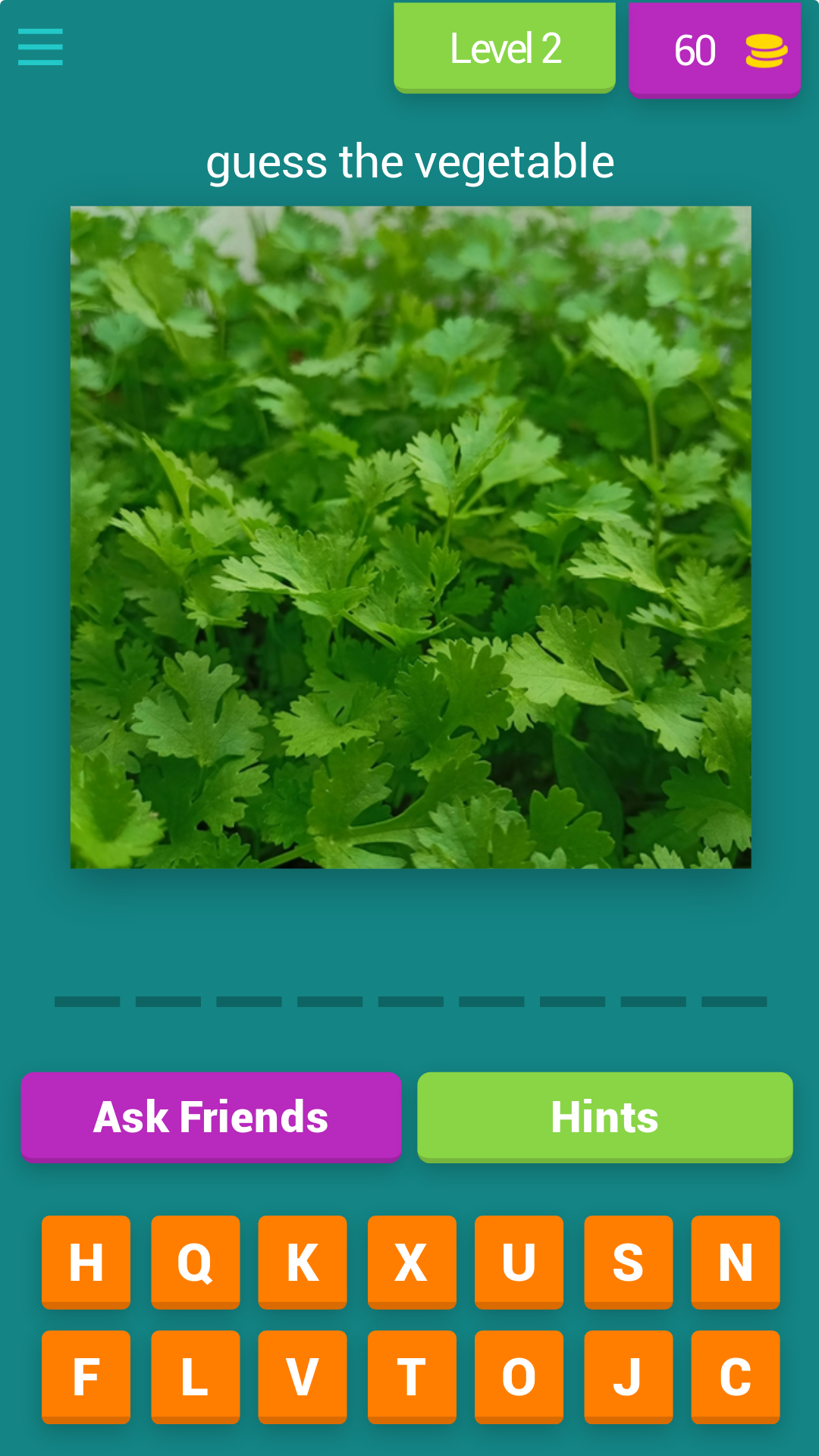 fill the vegetables names | Indus Appstore | Screenshot