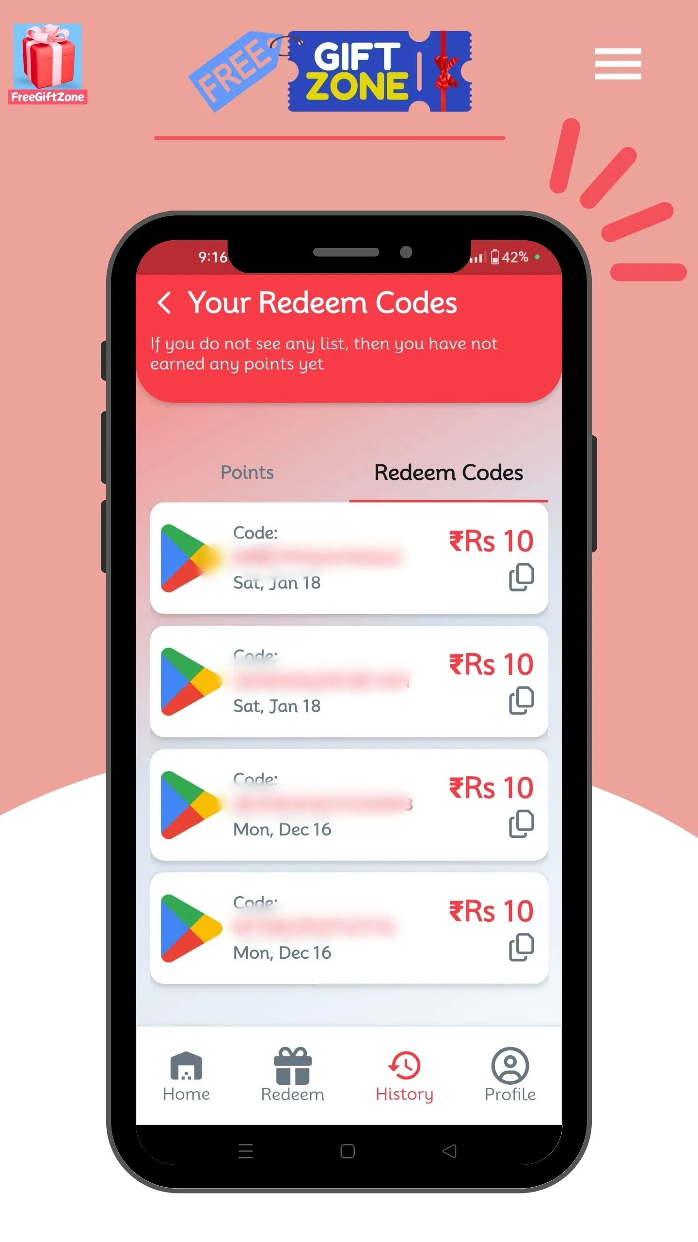 Get Redeem Code - FreeGiftZone | Indus Appstore | Screenshot