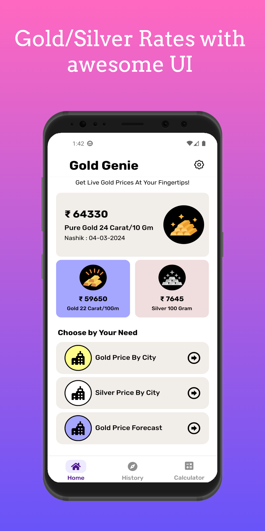 Gold Genie- Live Gold Prices in India | Indus Appstore | Screenshot