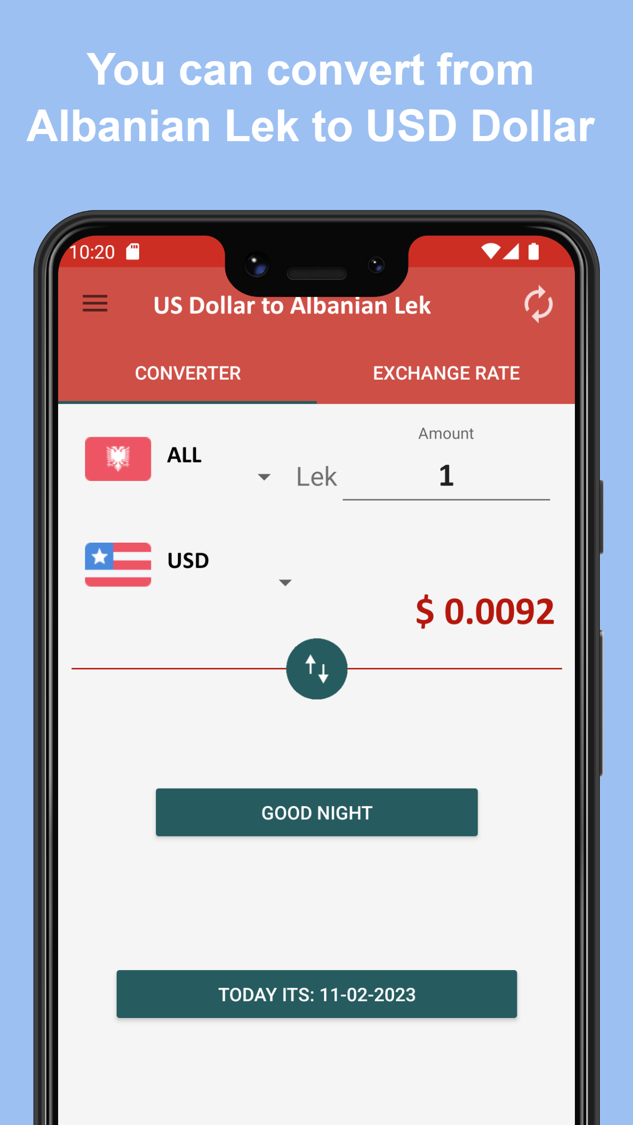 US dollar to Albanian lek | Indus Appstore | Screenshot