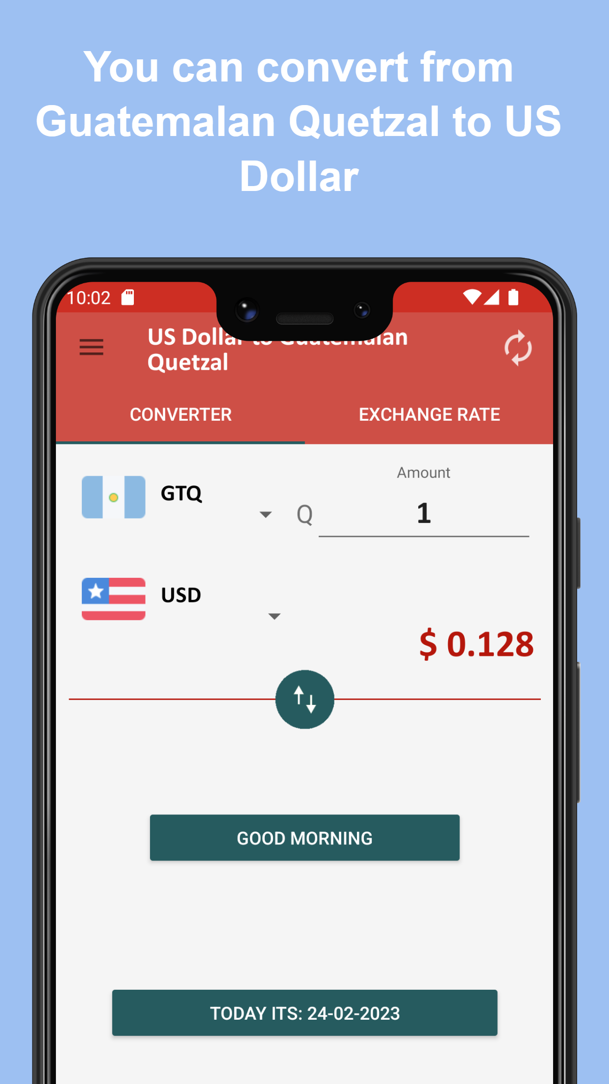 US dollar to Guatemalan quetzal | Indus Appstore | Screenshot