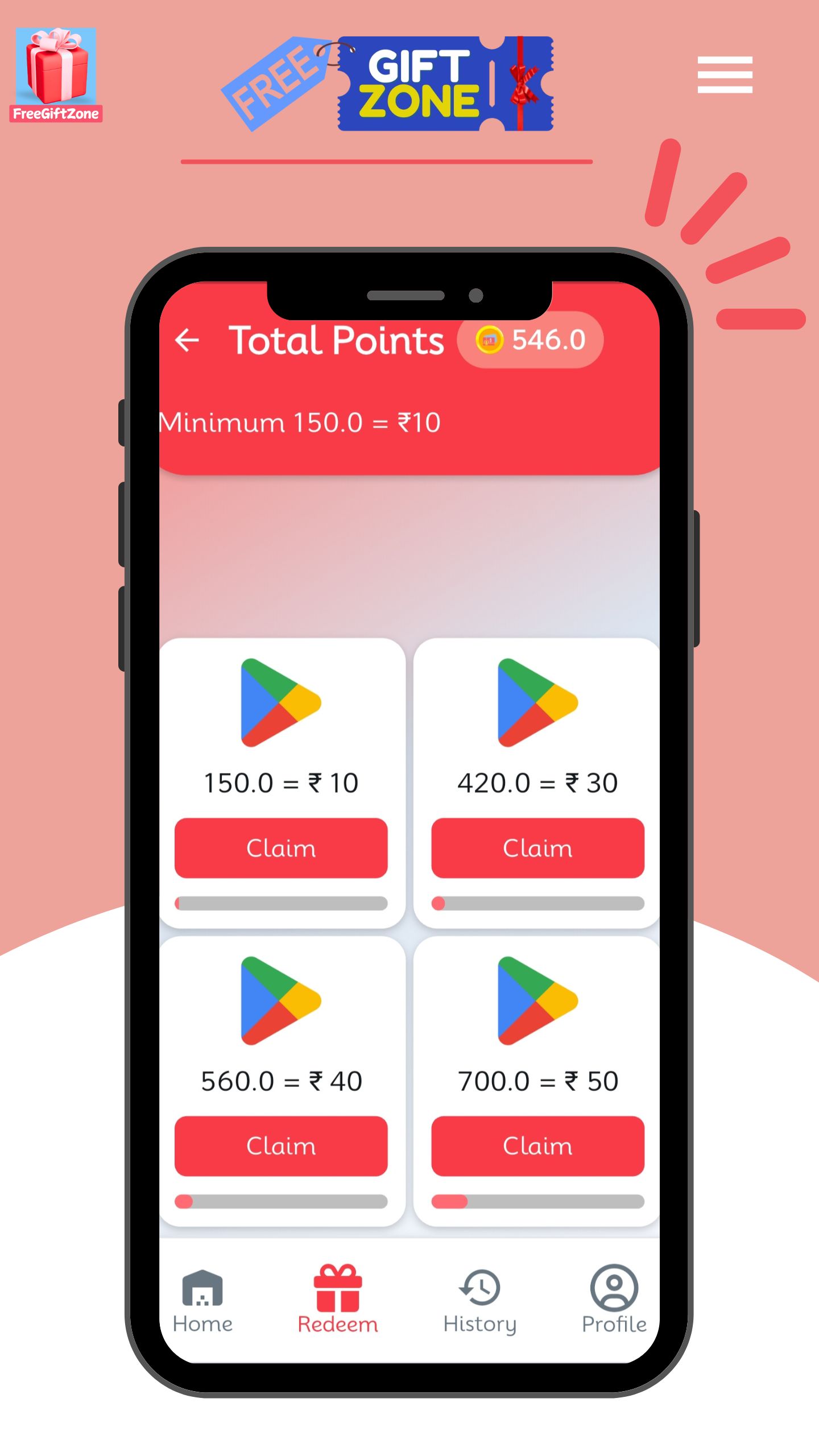 Get Redeem Code - FreeGiftZone | Indus Appstore | Screenshot