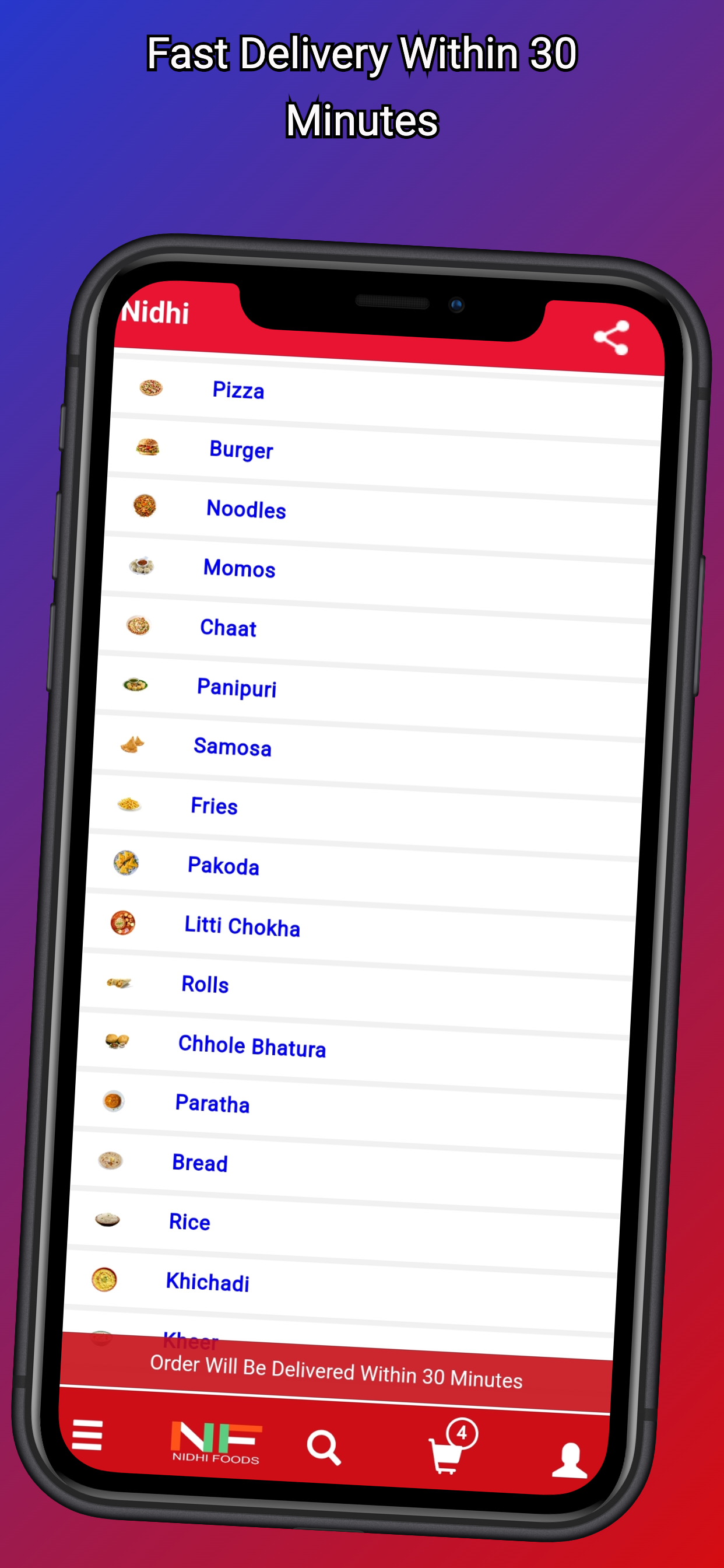 NIDHI FOODS : FOOD DELIVERY APP | Indus Appstore | Screenshot