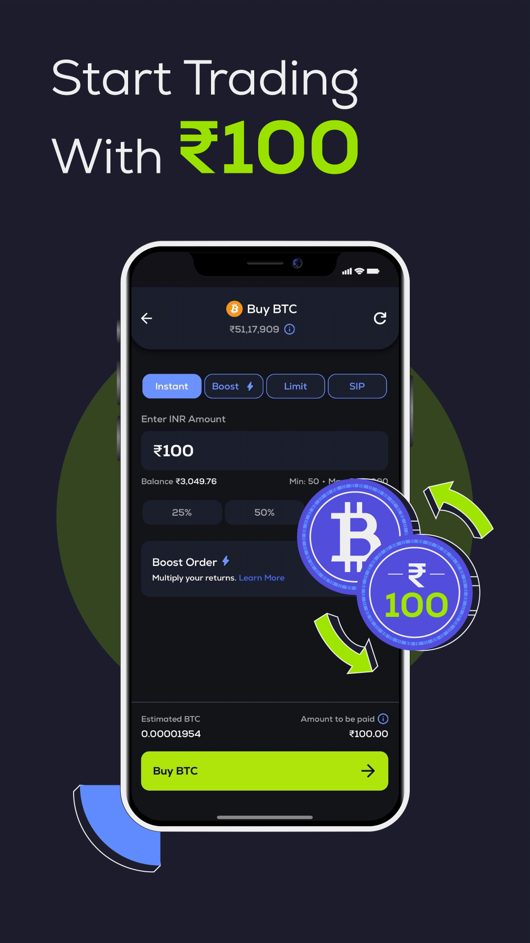 CoinSwitch: Bitcoin Crypto App | Indus Appstore | Screenshot