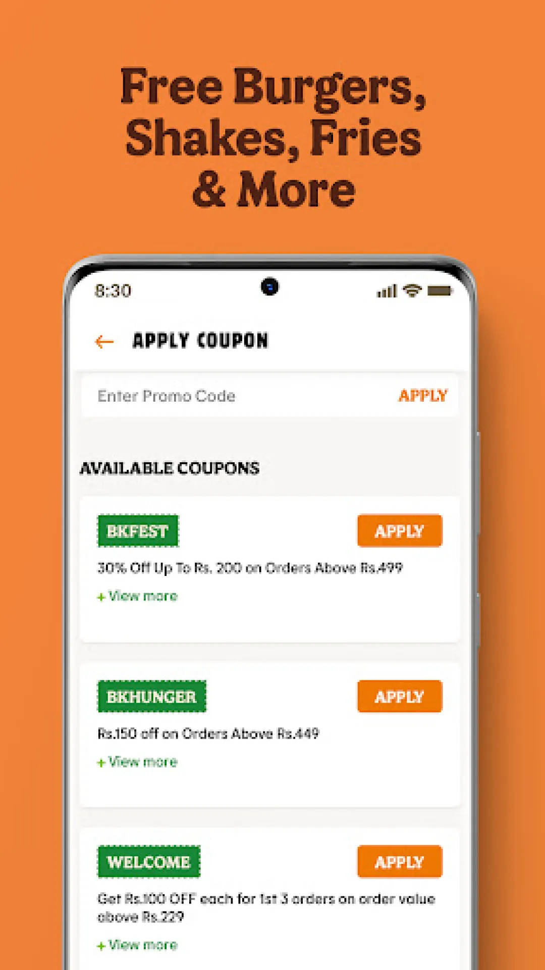 Burger King India | Indus Appstore | Screenshot