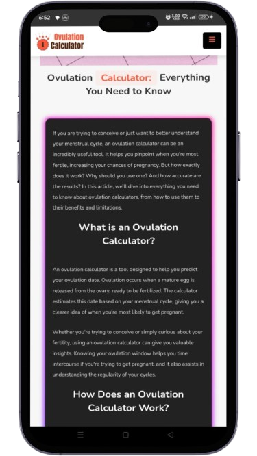 Ovulation Calculator | Indus Appstore | Screenshot