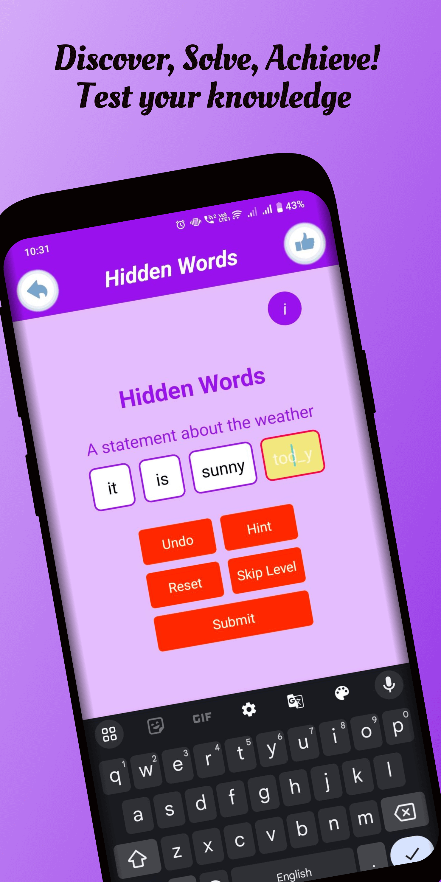 Word Fun Trivia 2024 - GK Test | Indus Appstore | Screenshot