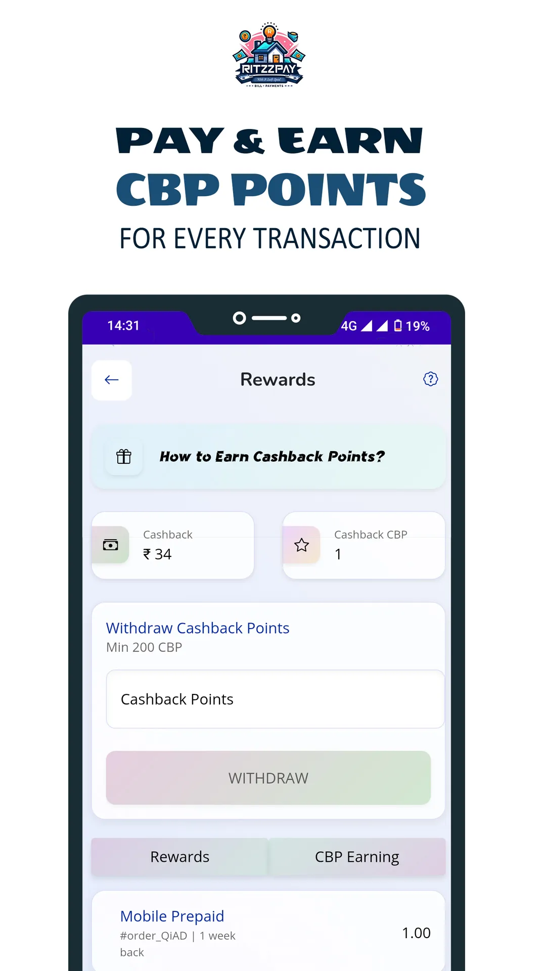 Ritzzpay | Pay Bills Instantly | Indus Appstore | Screenshot