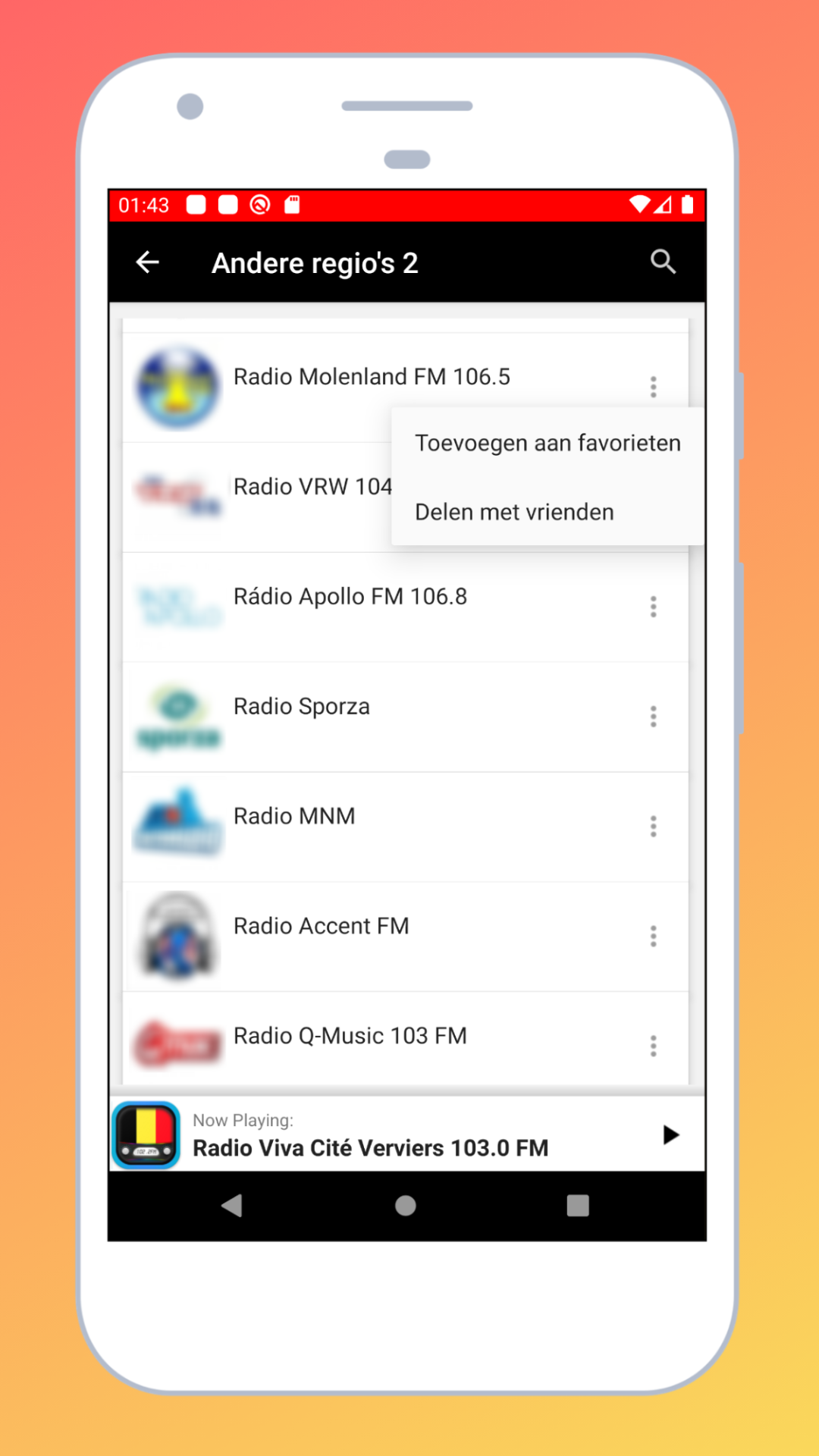 Radio Belgium + Radio Online | Indus Appstore | Screenshot