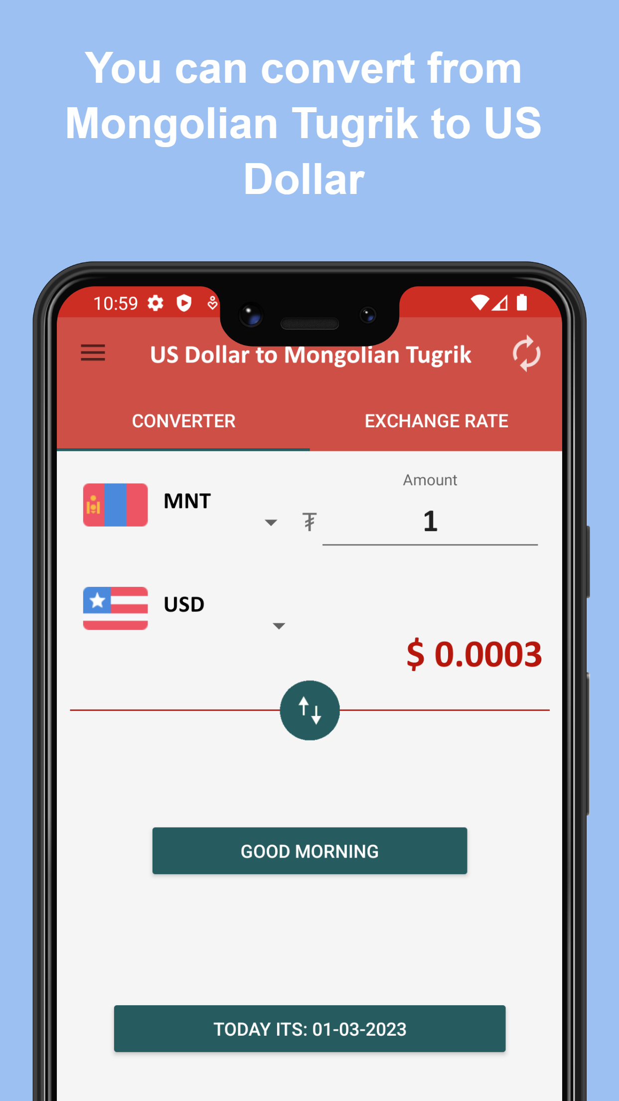 US dollar to Mongolian tugrik | Indus Appstore | Screenshot