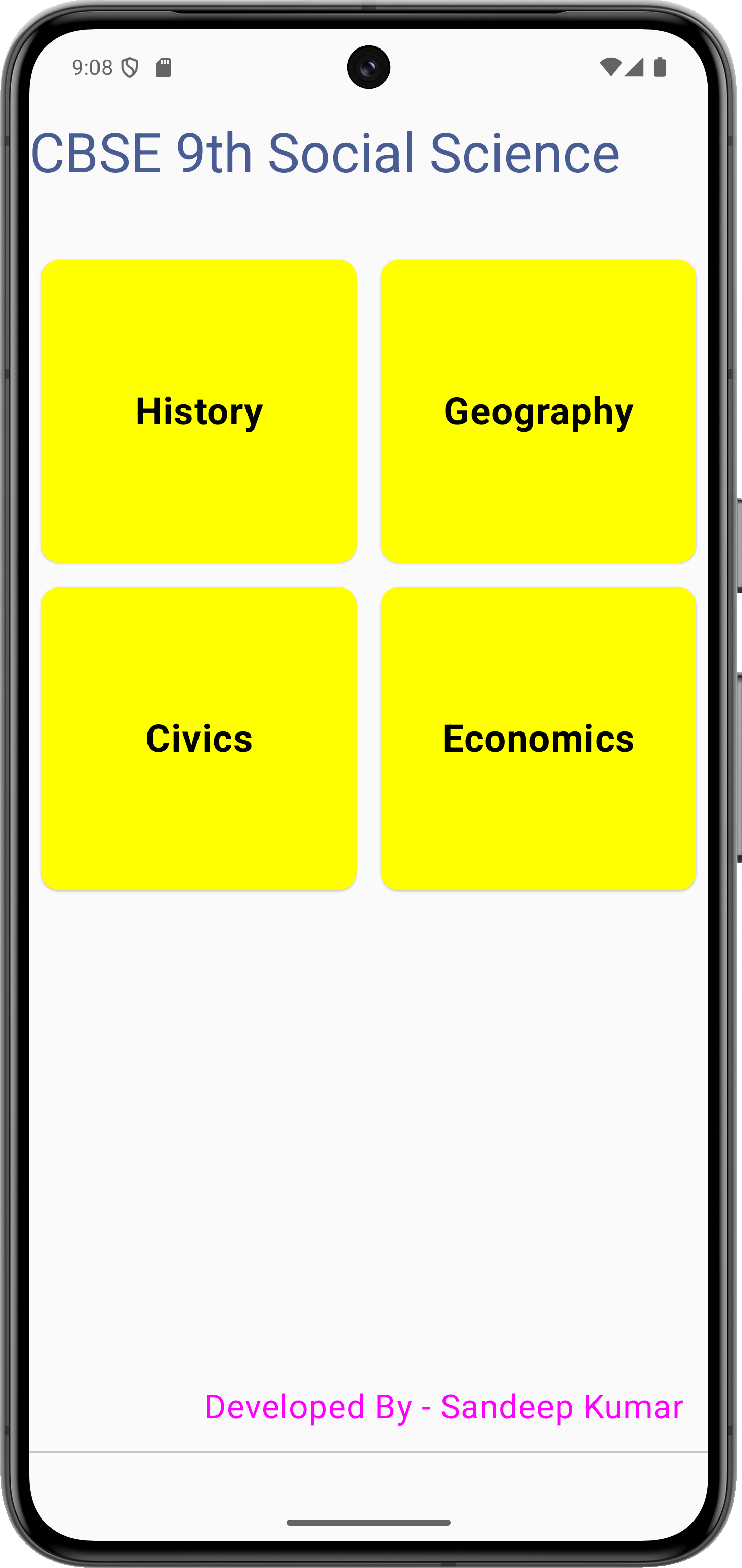 CBSE 9th Social Science MCQ Quiz App | Indus Appstore | Screenshot