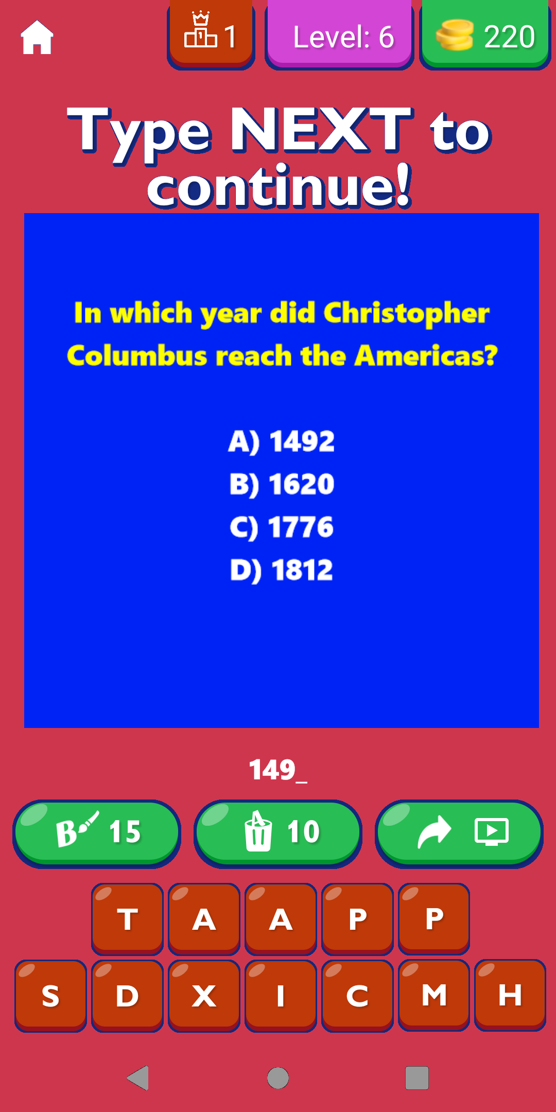 American History Quiz Game | Indus Appstore | Screenshot