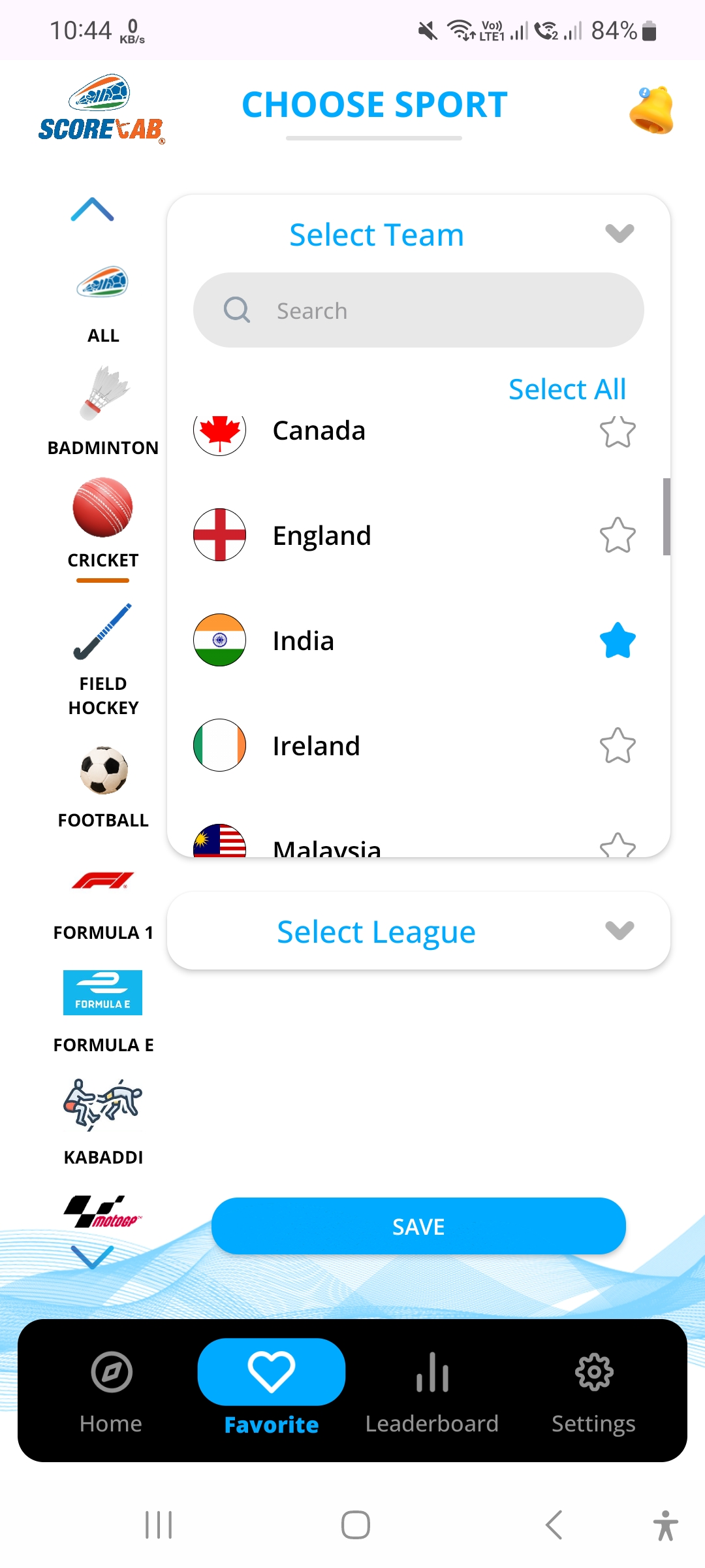 Scoretab – Multi-Sport Match Alerts | Indus Appstore | Screenshot