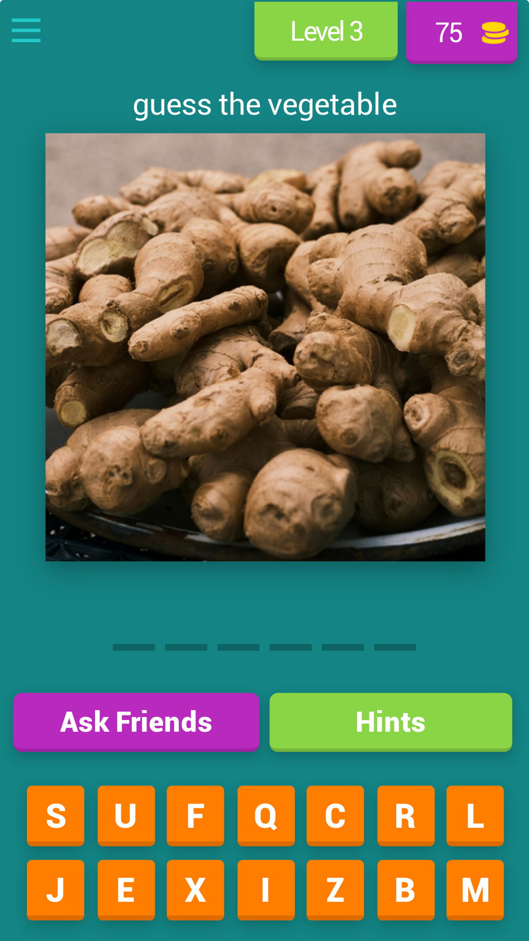 fill the vegetables names | Indus Appstore | Screenshot