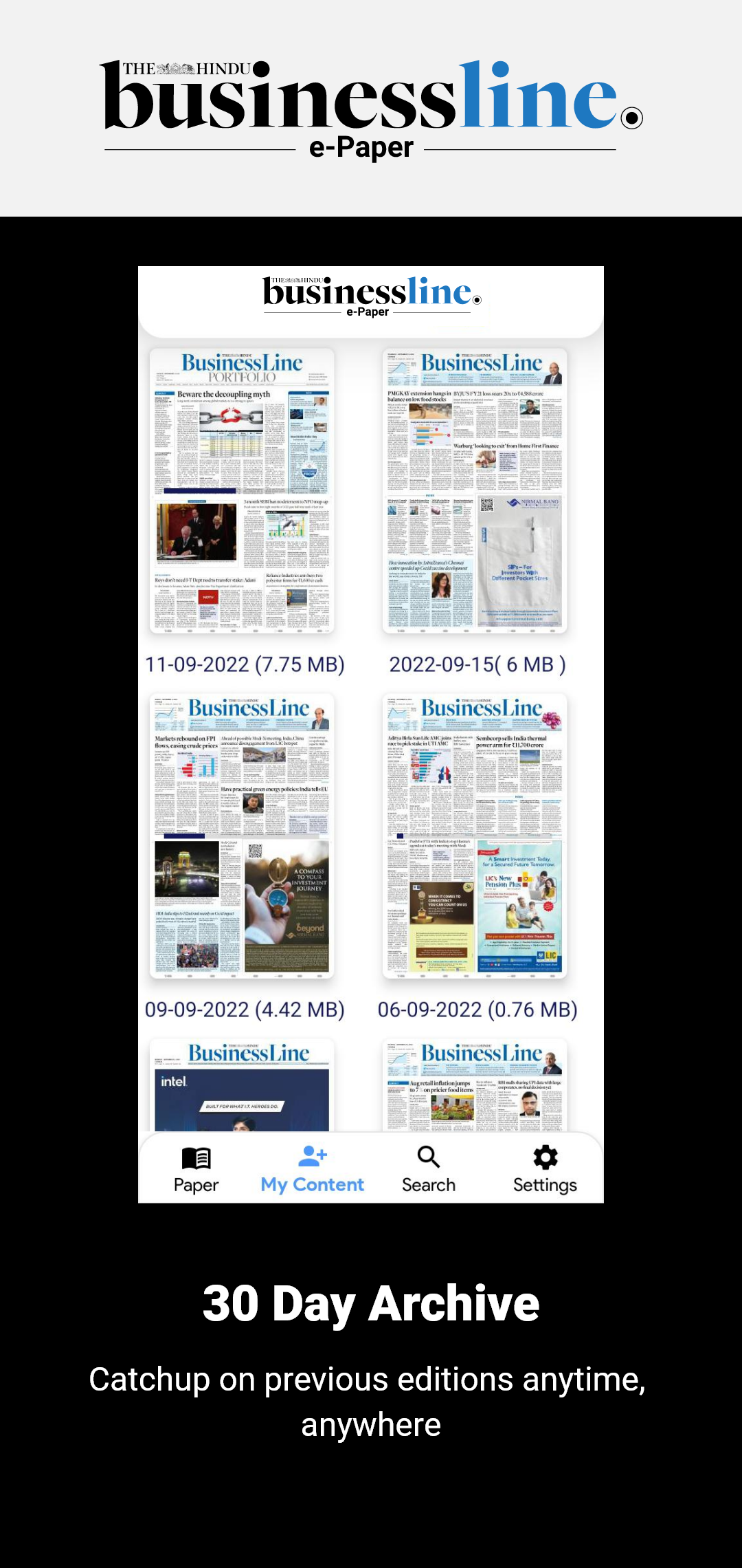 The Hindu BusinessLine ePaper | Indus Appstore | Screenshot