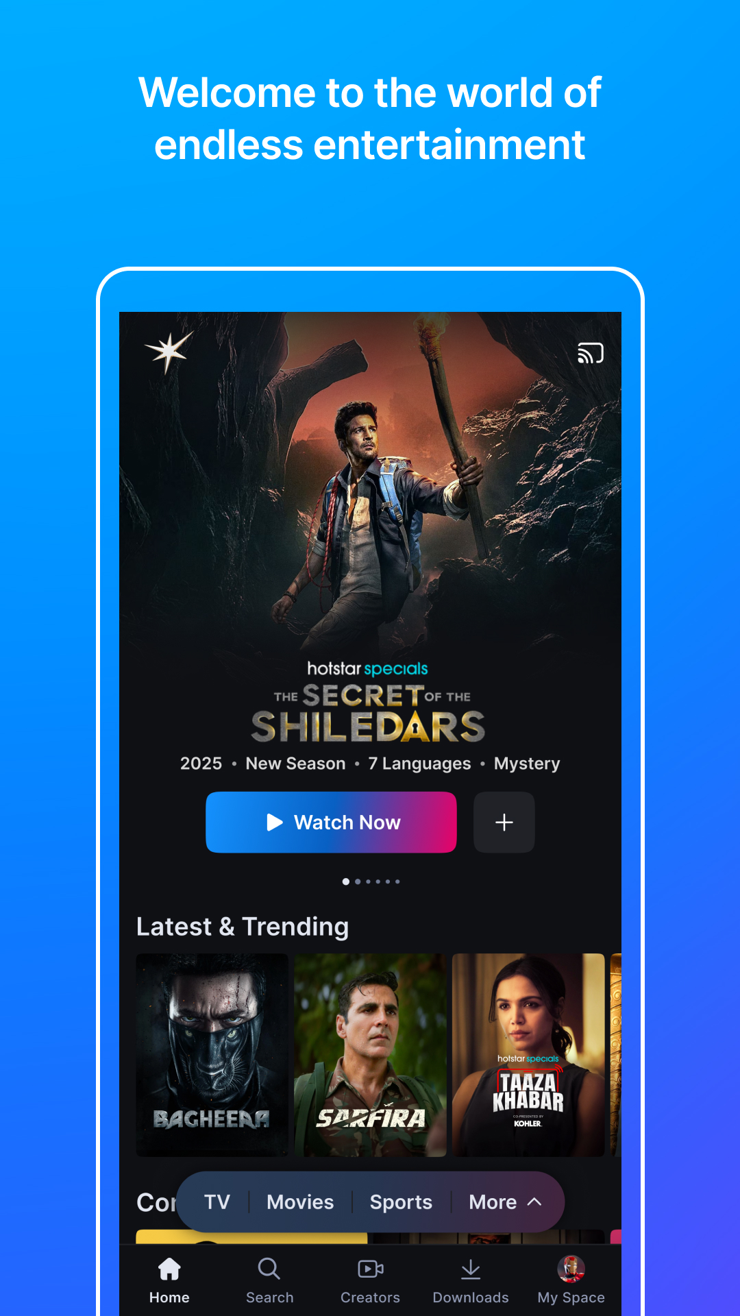 JioHotstar: Live Sports & more | Indus Appstore | Screenshot