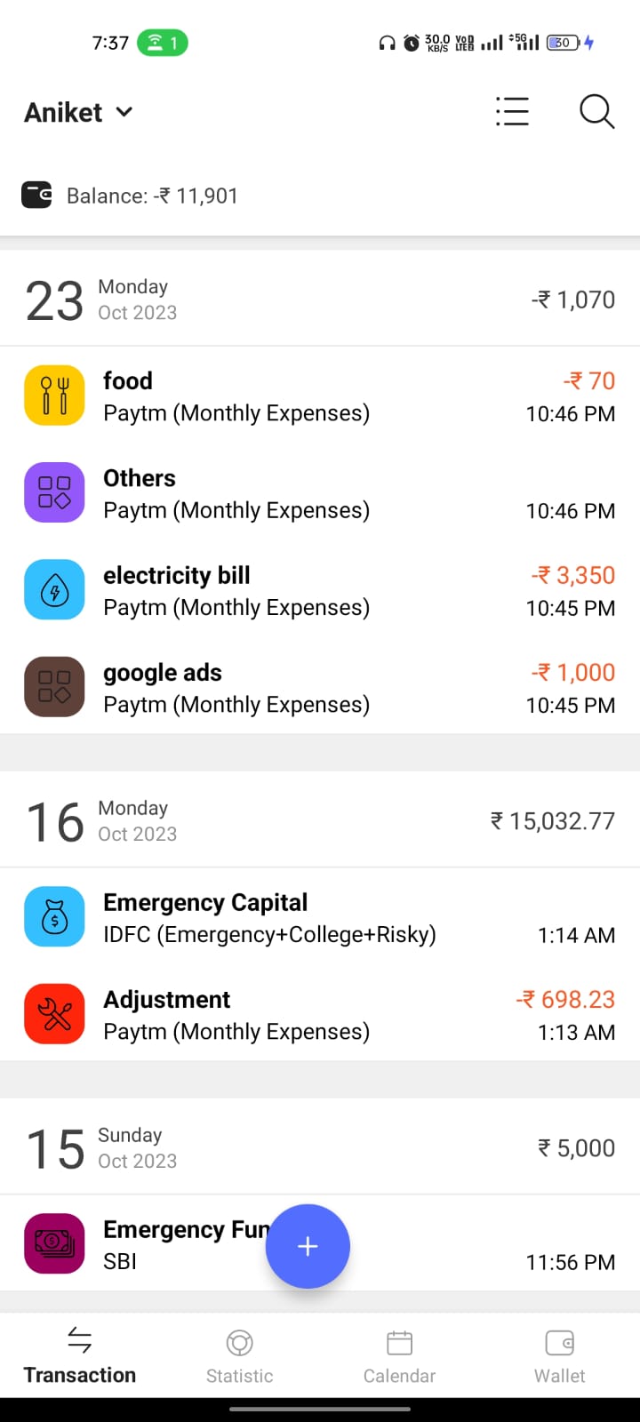 Expense manager & Budget planner | Cashtrackr | Indus Appstore | Screenshot