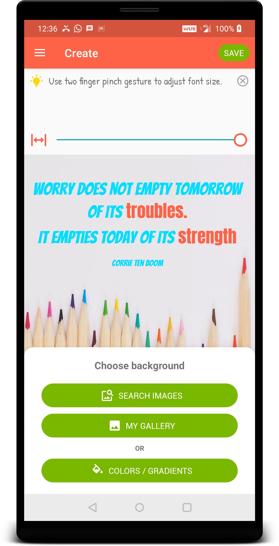 Quotes Creator - Poster Maker | Indus Appstore | Screenshot