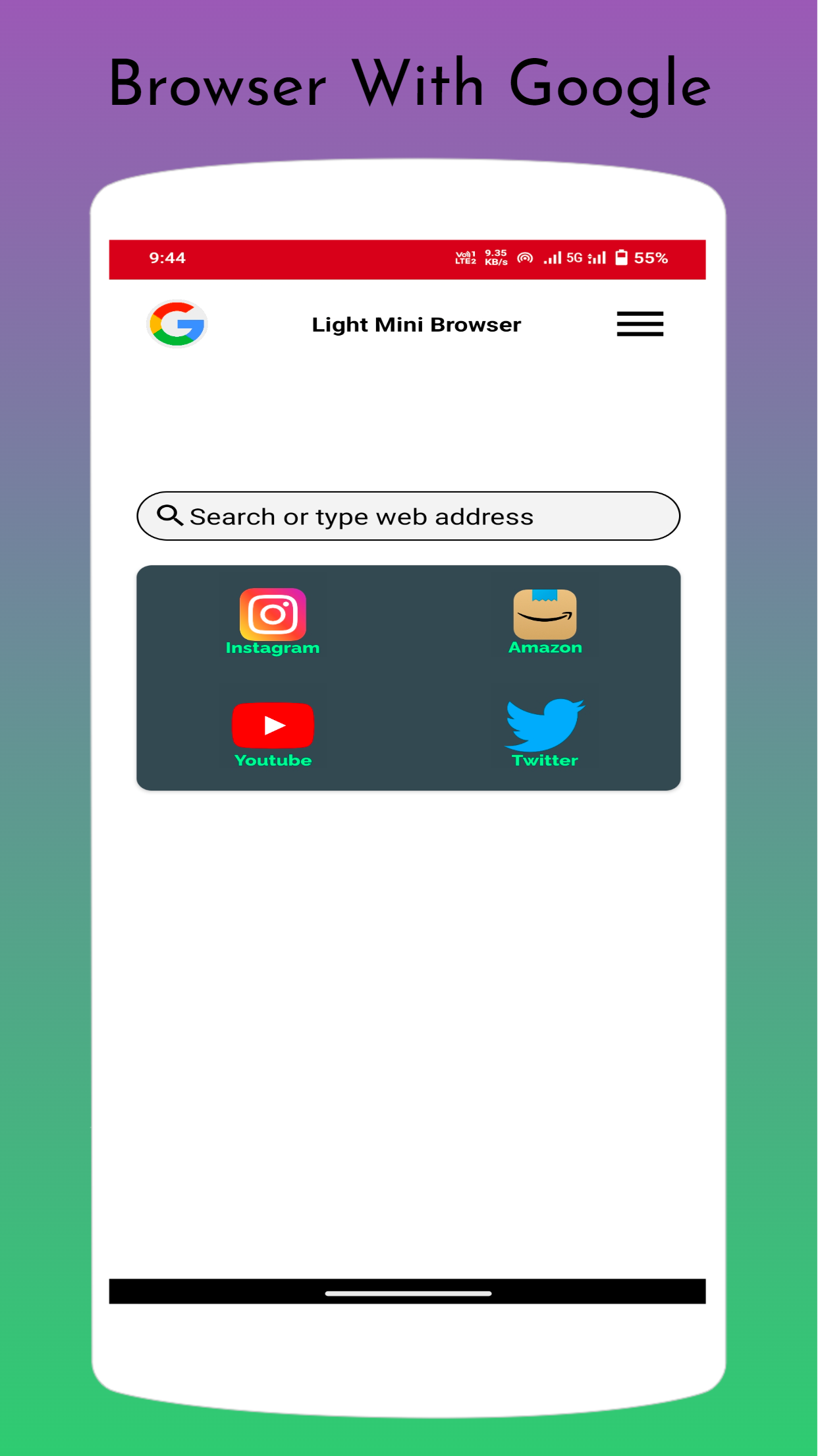 Super Light Mini Browser | Indus Appstore | Screenshot