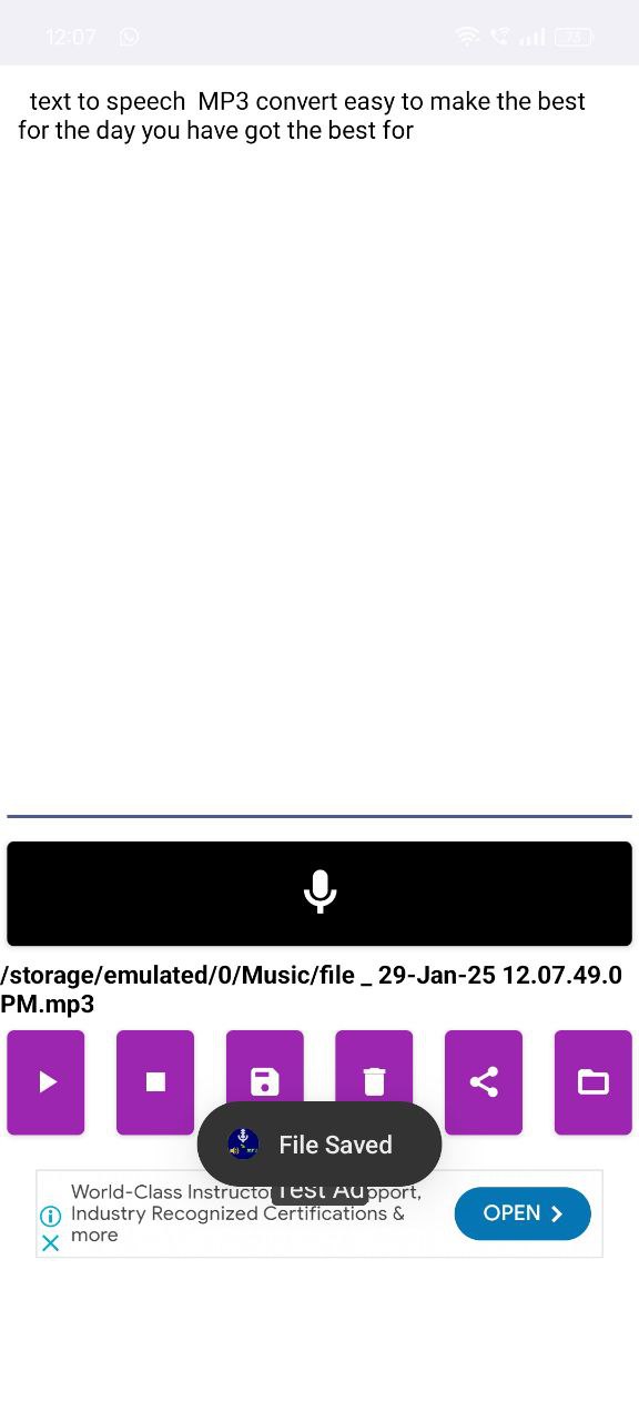 Text To mp3 Convertor | Indus Appstore | Screenshot