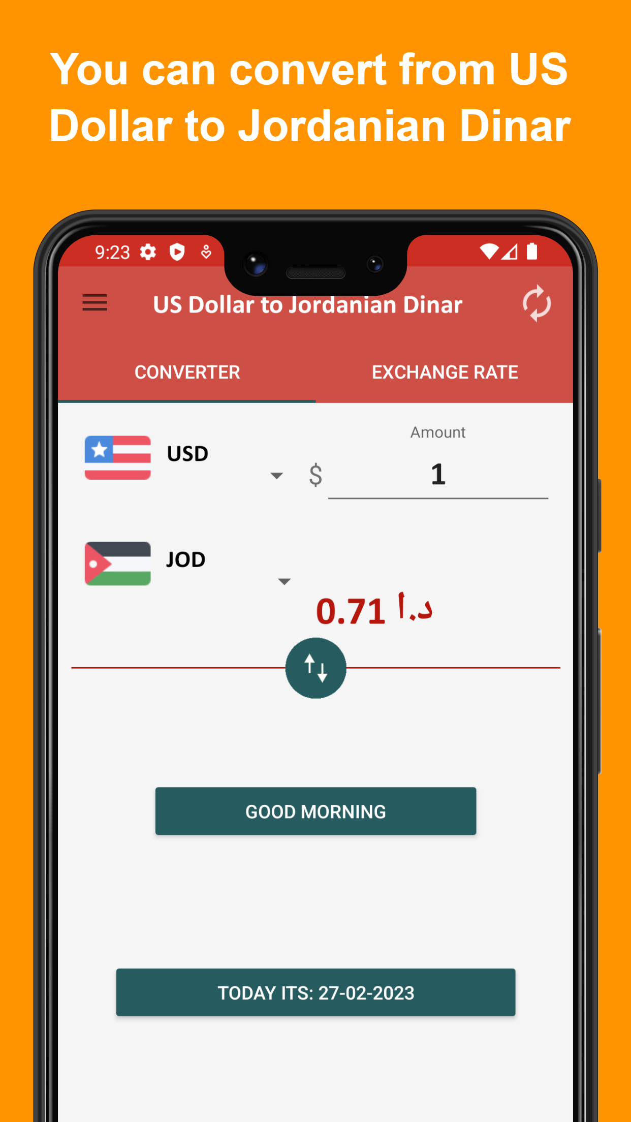 US dollar to Jordanian dinar | Indus Appstore | Screenshot