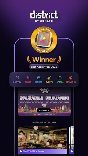 District: Movies Events Dining | Indus Appstore | Screenshot