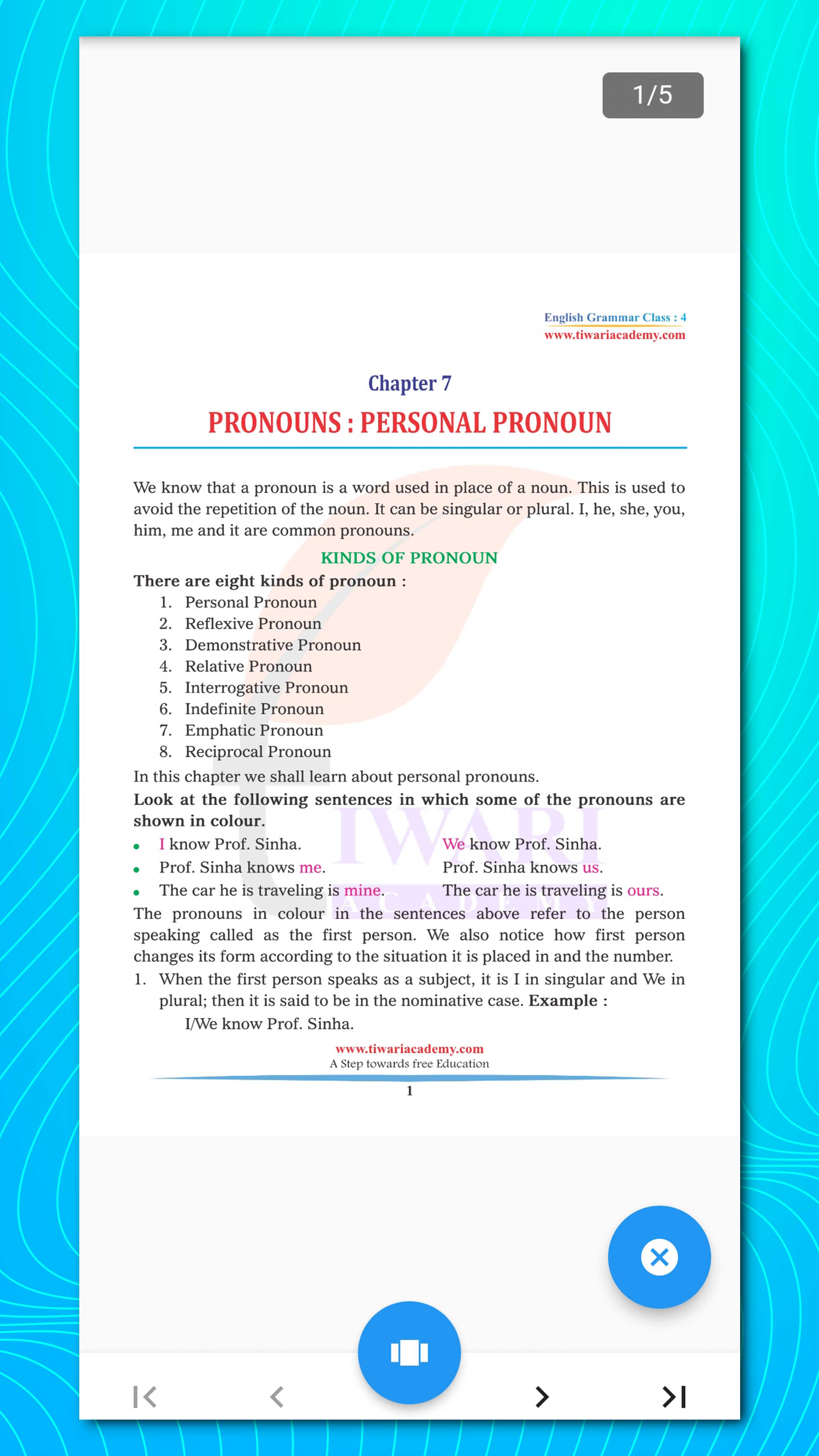 Class 4 English Grammar Book | Indus Appstore | Screenshot