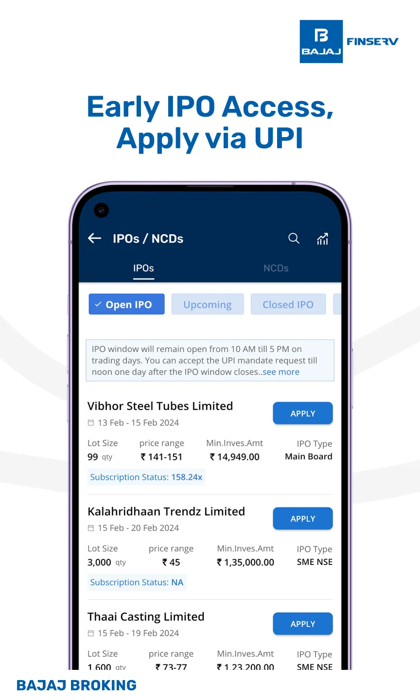 Bajaj Broking: Stock, MTF, IPO | Indus Appstore | Screenshot