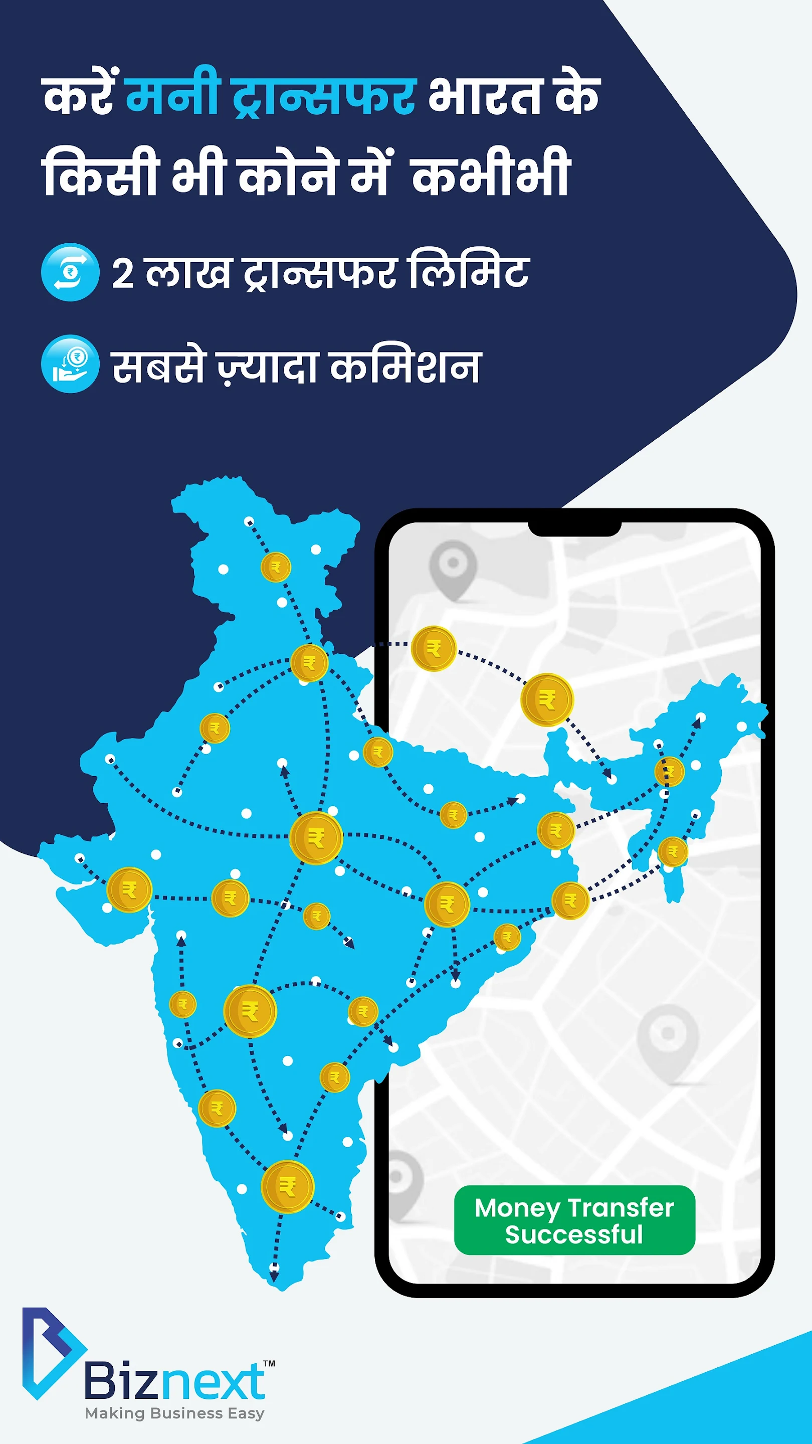Biznext: AEPS | DMT | Recharge | Insurance | 30+ Services | Indus Appstore | Screenshot