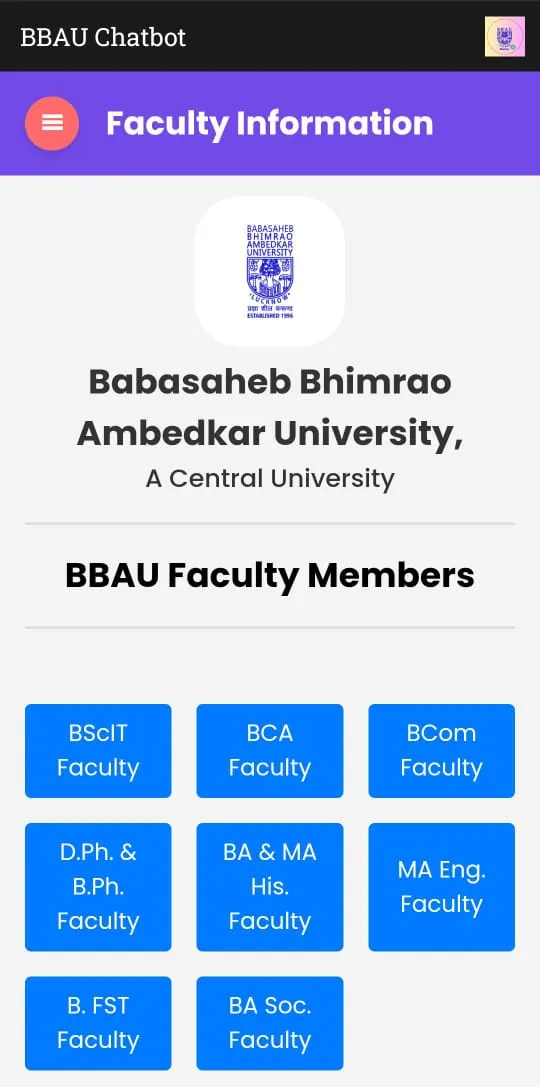 BBAU Chatbot For BScIT | Indus Appstore | Screenshot