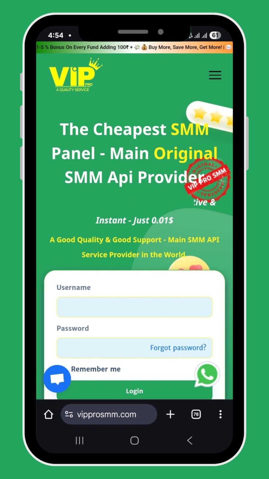 VIPPROSMM - Cheapest SMM Panel | Indus Appstore | Screenshot