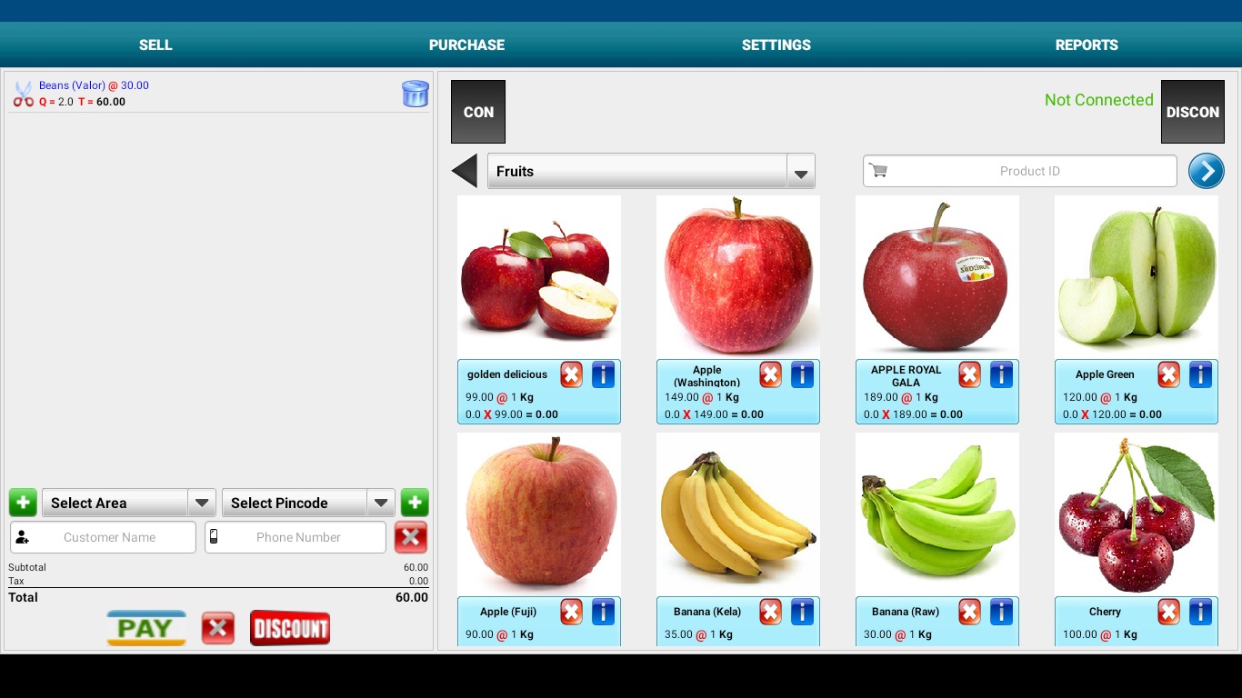 Fruit & Vegetable POS Tablet | Indus Appstore | Screenshot