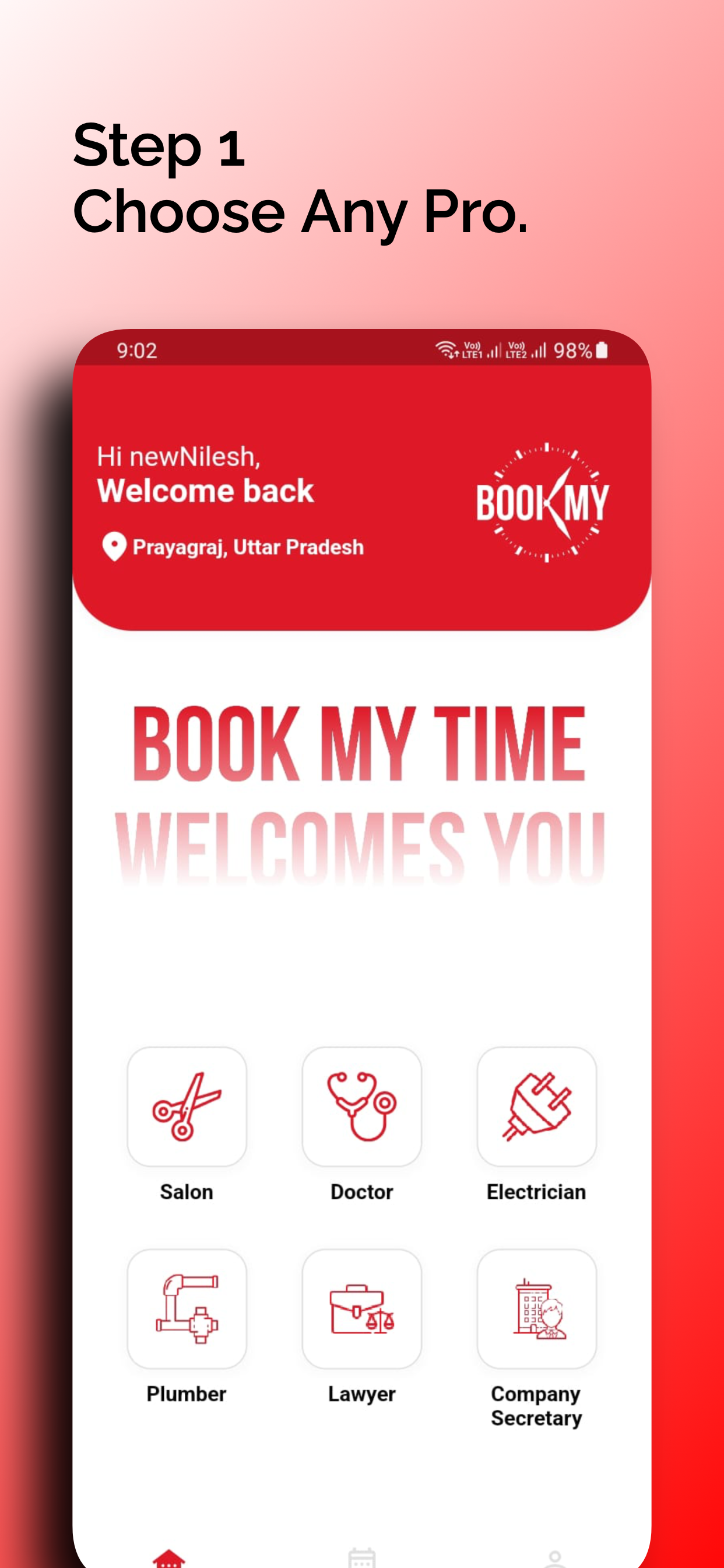 BookMyTime | Indus Appstore | Screenshot