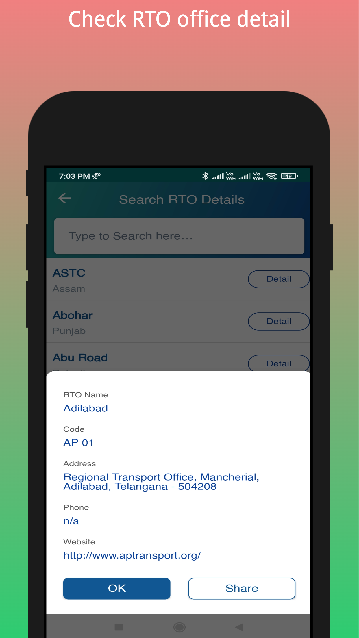Challan, Vahan, RTO info:India | Indus Appstore | Screenshot
