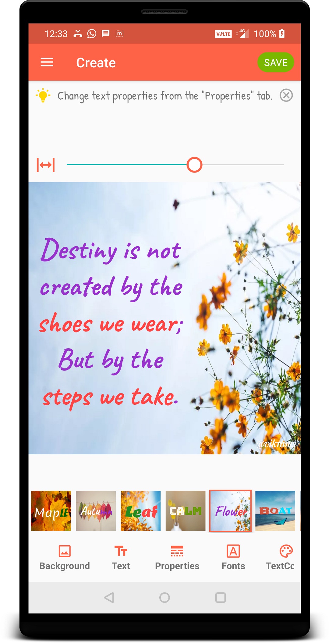 Quotes Creator - Poster Maker | Indus Appstore | Screenshot