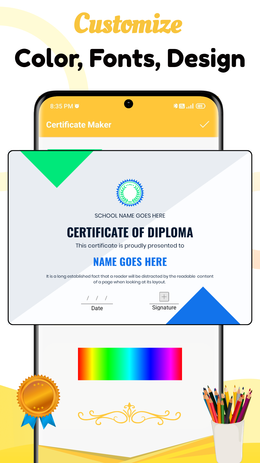 Certificate Maker & Template | Indus Appstore | Screenshot