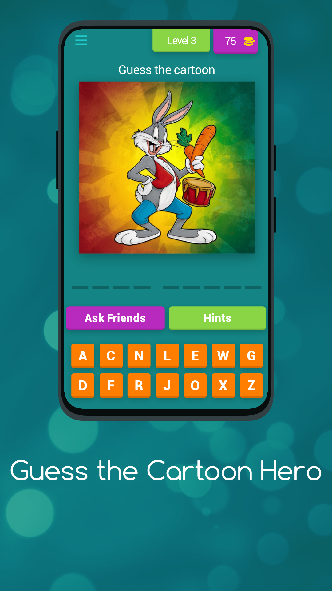 Cartoon Hero Trivia Game | Indus Appstore | Screenshot